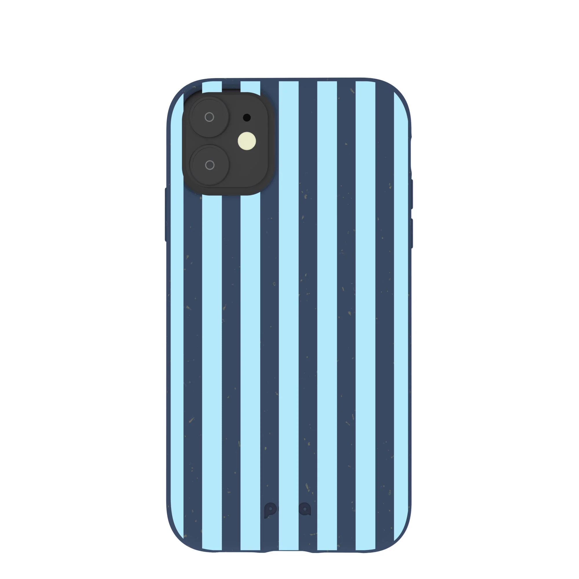Navy Blue Baby Blue Stripes iPhone 11 Case
