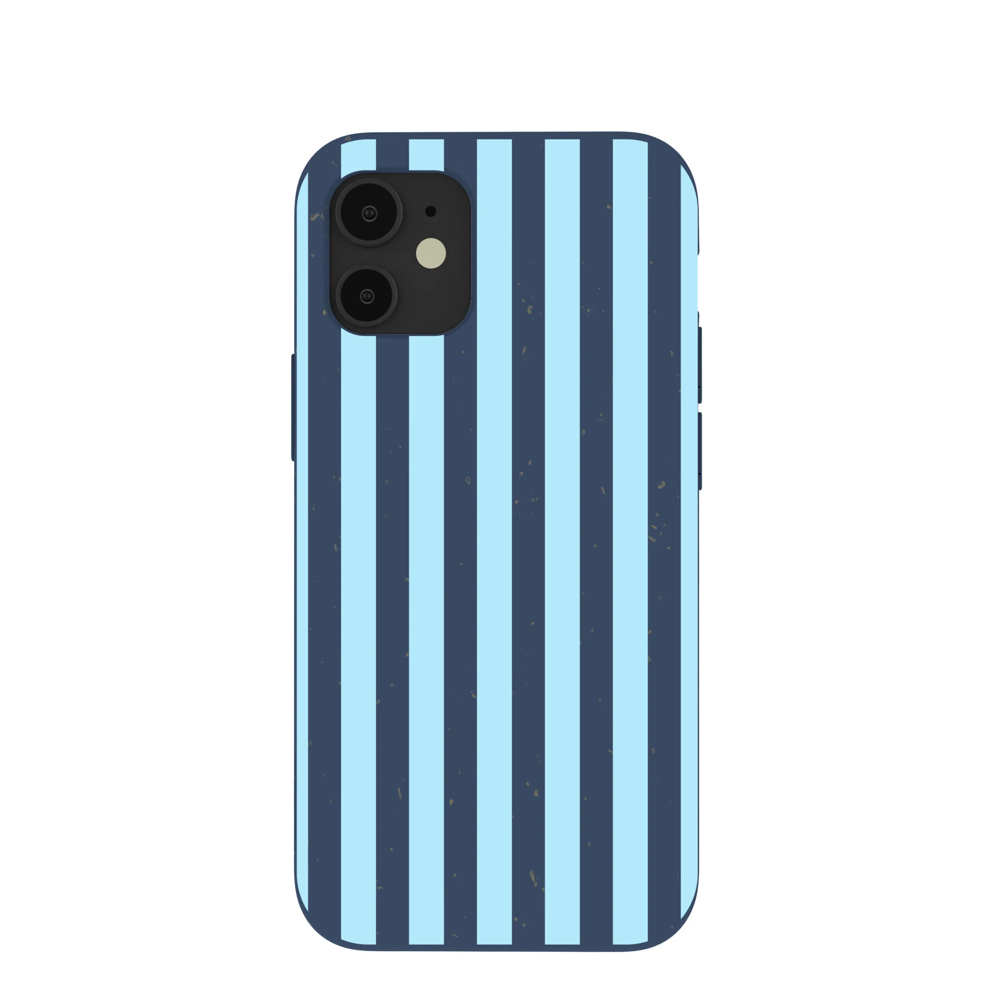 Navy Blue Baby Blue Stripes iPhone 12 Mini Case