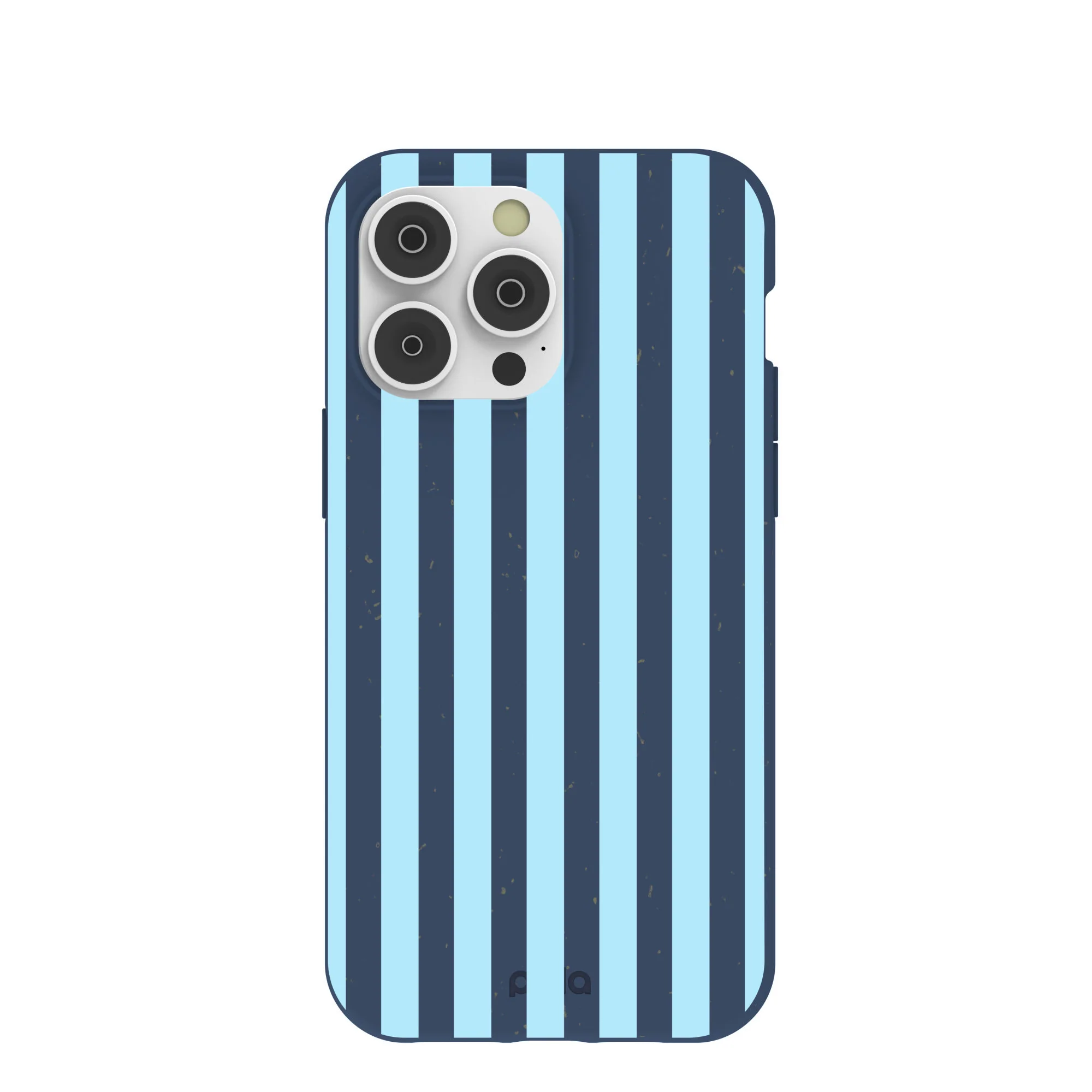 Navy Blue Baby Blue Stripes iPhone 14 Pro Max Case