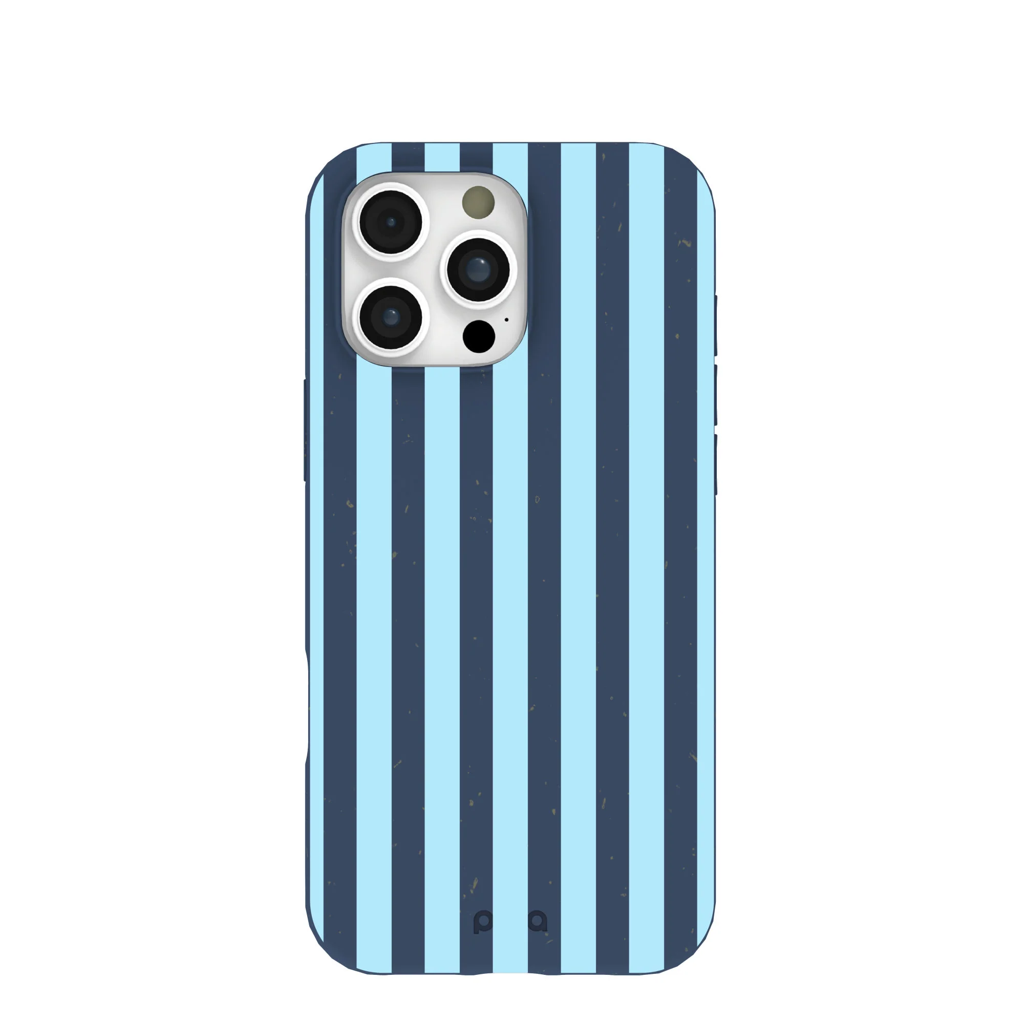 Navy Blue Baby Blue Stripes iPhone 16 Pro Max Case