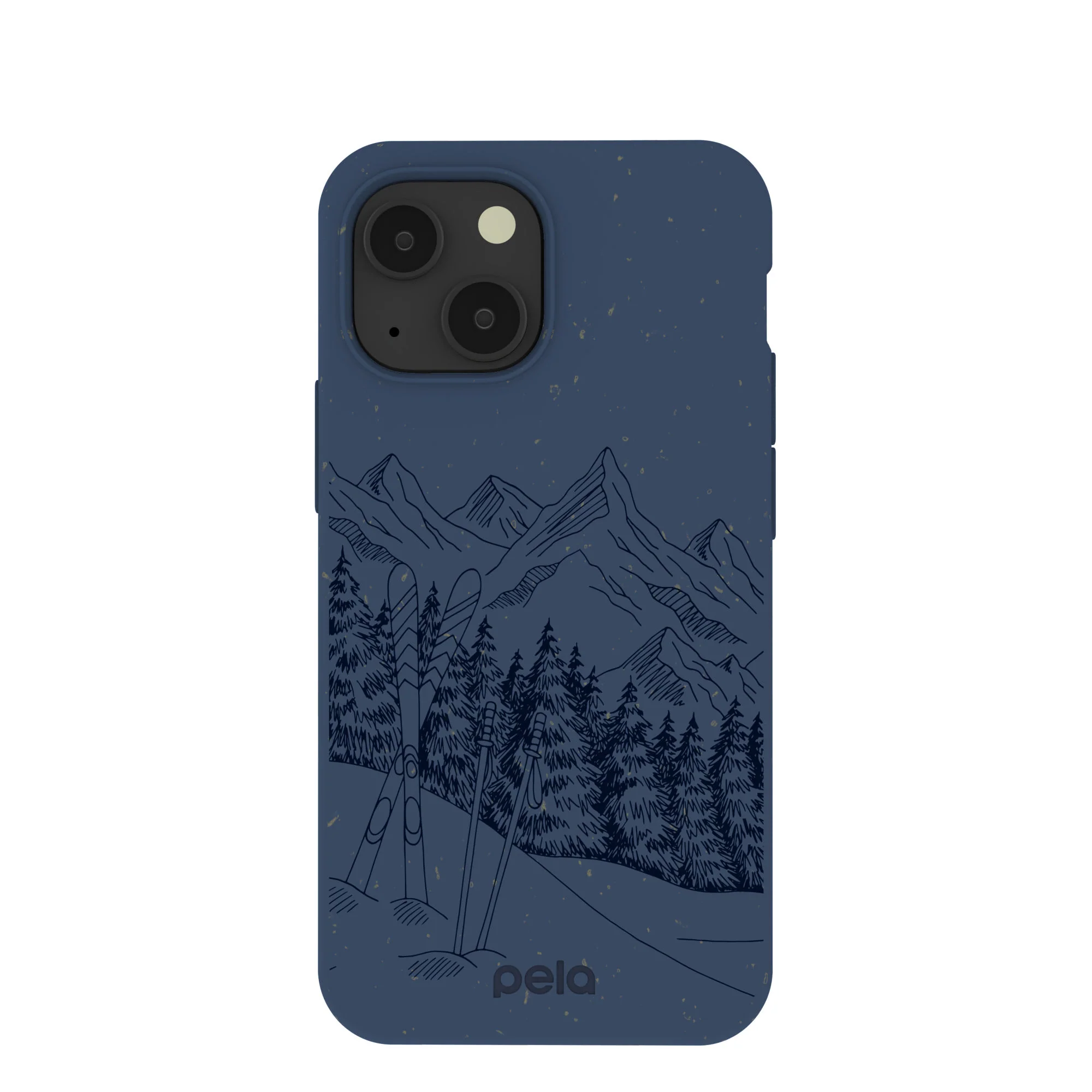 Navy Blue Backcountry Ski iPhone 13 Mini Case