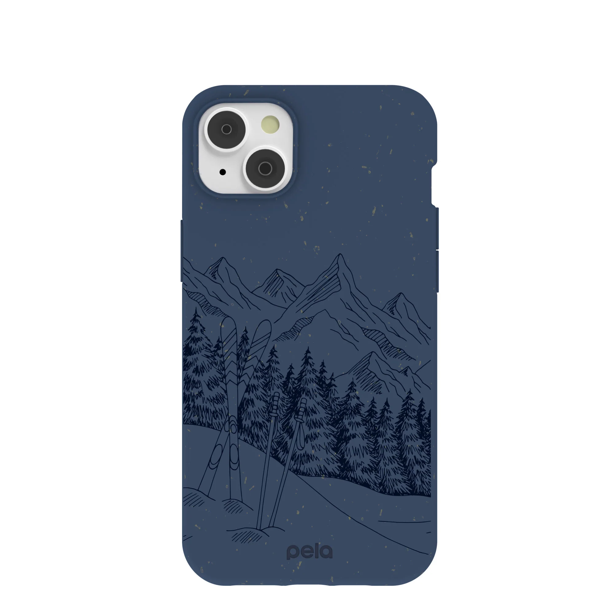 Navy Blue Backcountry Ski iPhone 14 Plus Case