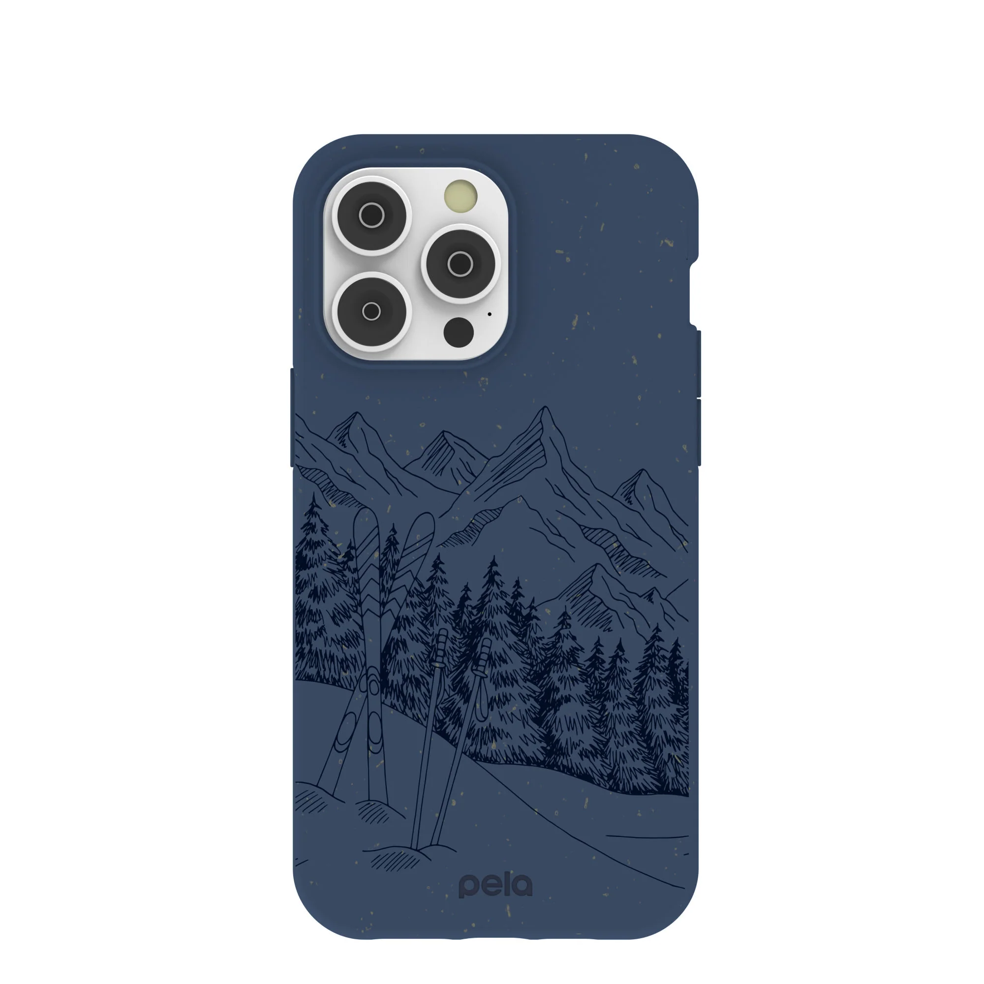 Navy Blue Backcountry Ski iPhone 14 Pro Max Case