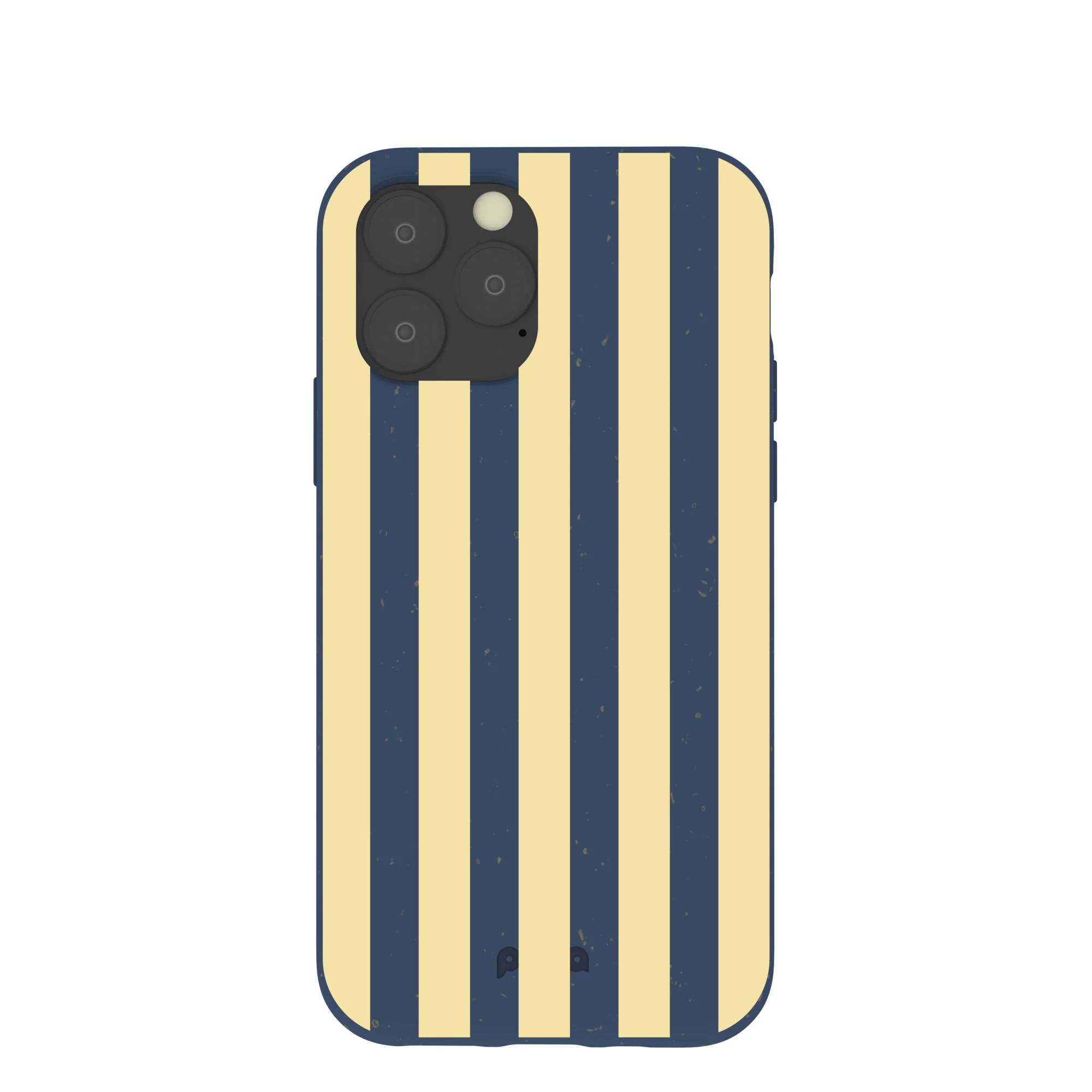 Navy Blue Butter Yellow Stripes iPhone 11 Pro Case