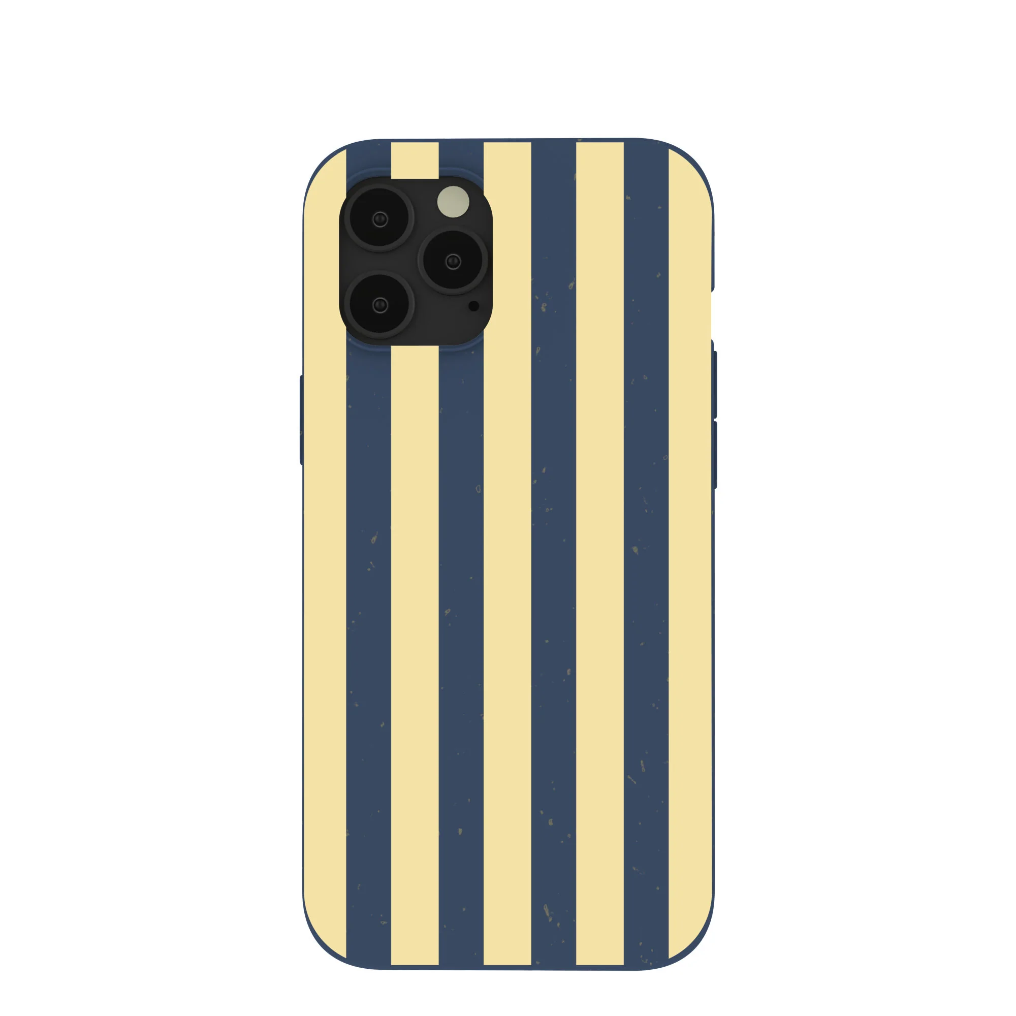Navy Blue Butter Yellow Stripes iPhone 12 Pro Max Case