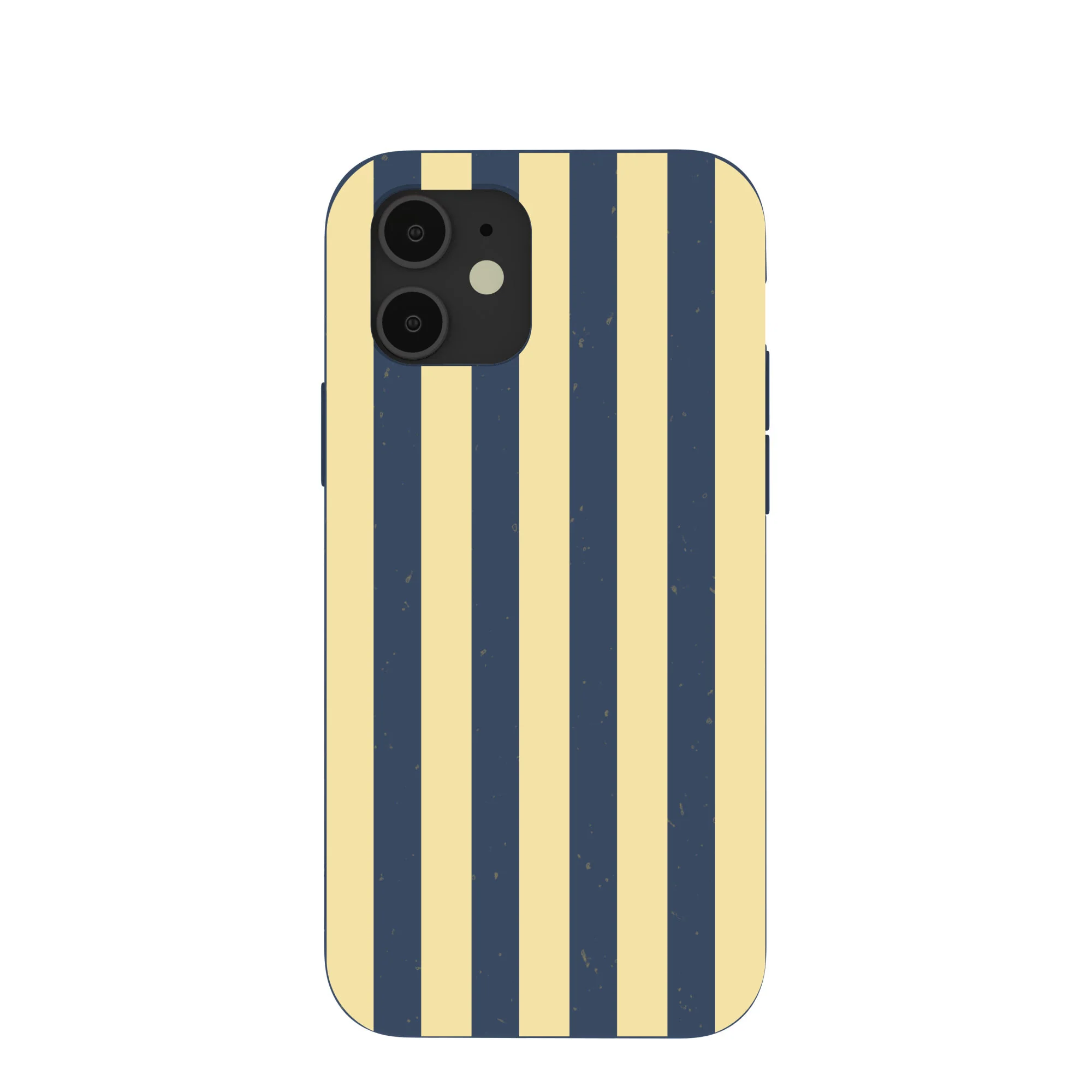 Navy Blue Butter Yellow Stripes iPhone 12/ iPhone 12 Pro Case