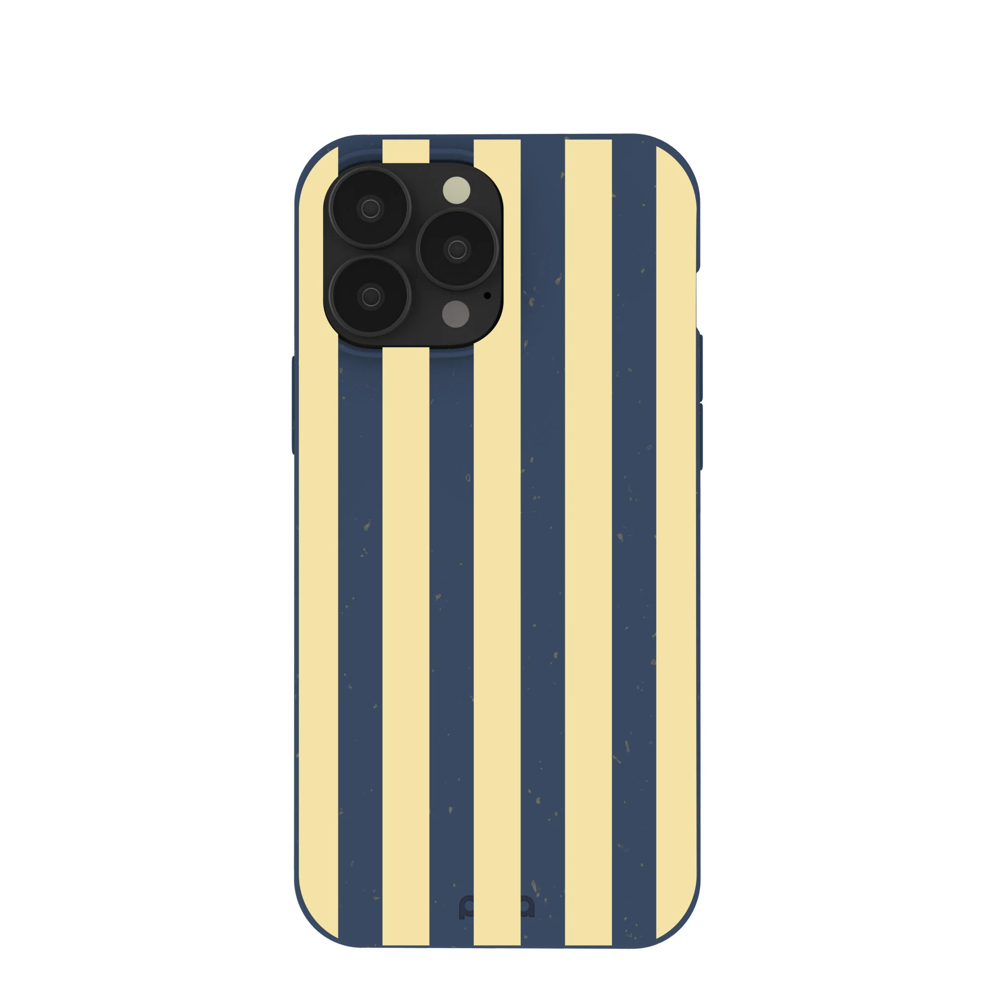 Navy Blue Butter Yellow Stripes iPhone 13 Pro Max Case