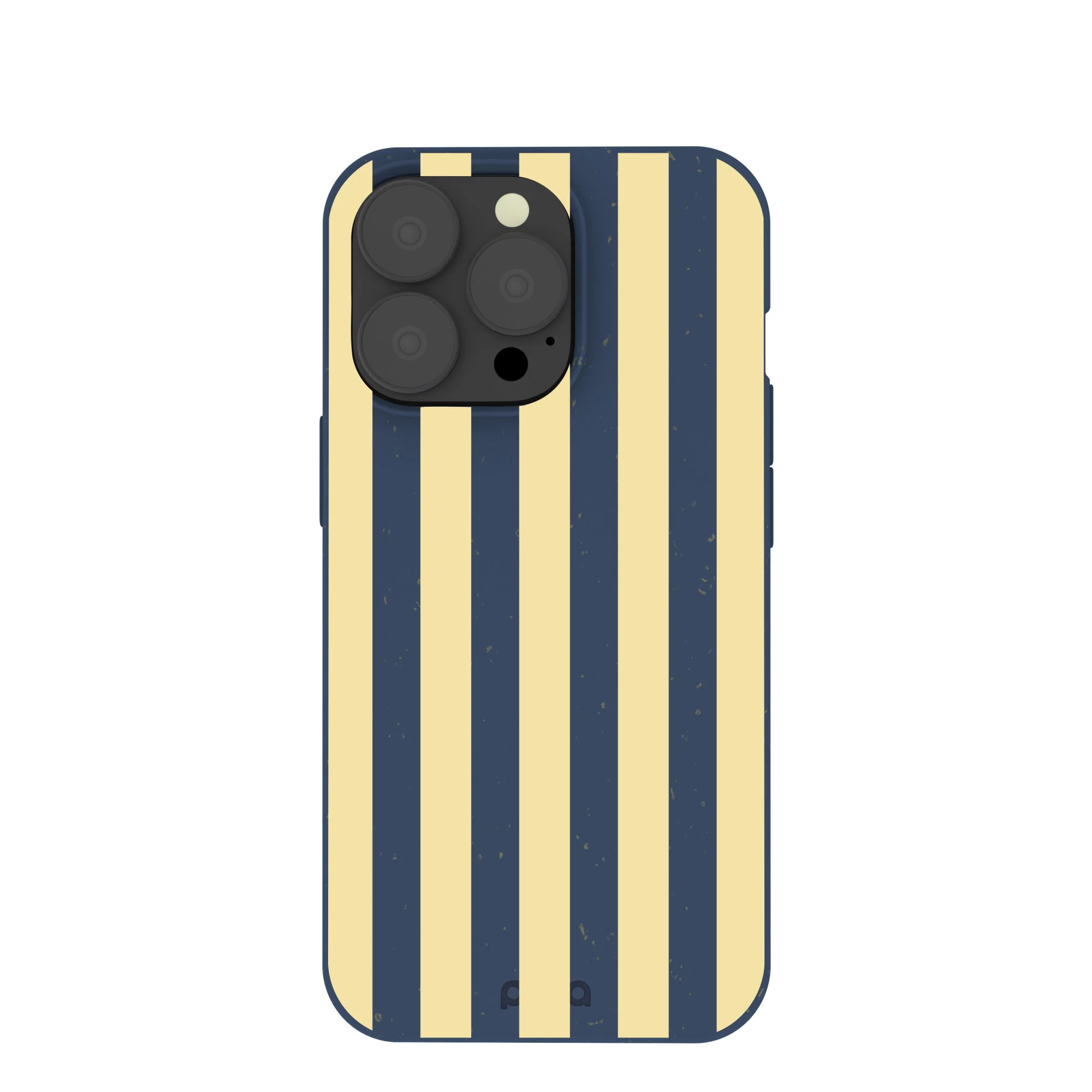 Navy Blue Butter Yellow Stripes iPhone 13 Pro Case