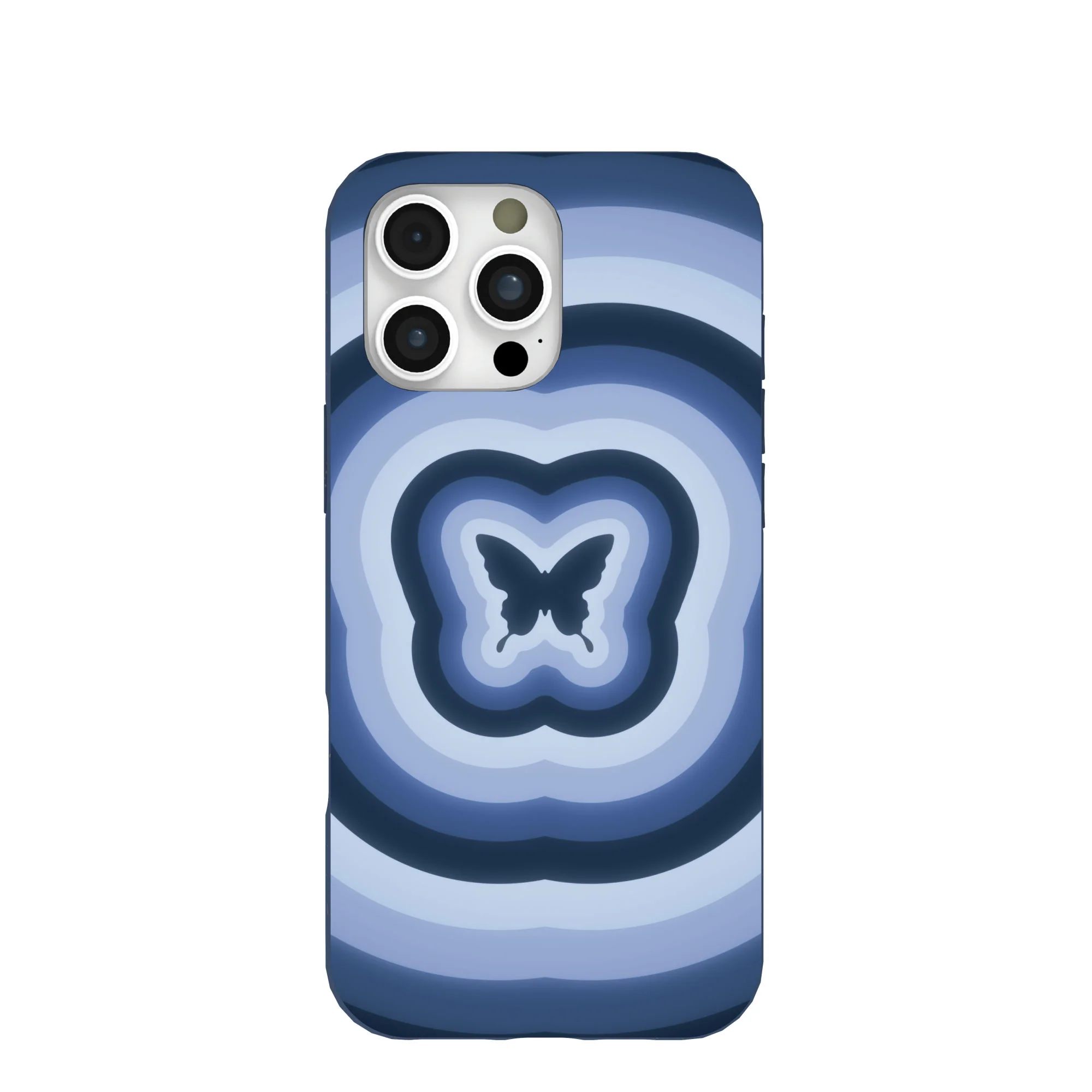 Navy Blue Butterfly Wavelength iPhone 16 Pro Max Case