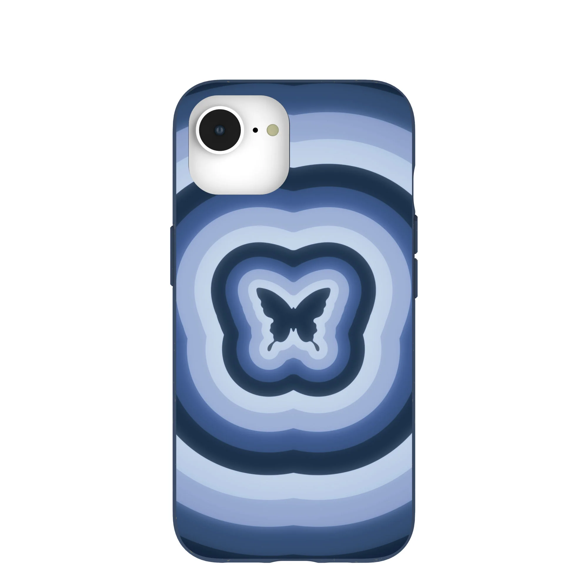 Navy Blue Butterfly Wavelength iPhone 16e/17e Case