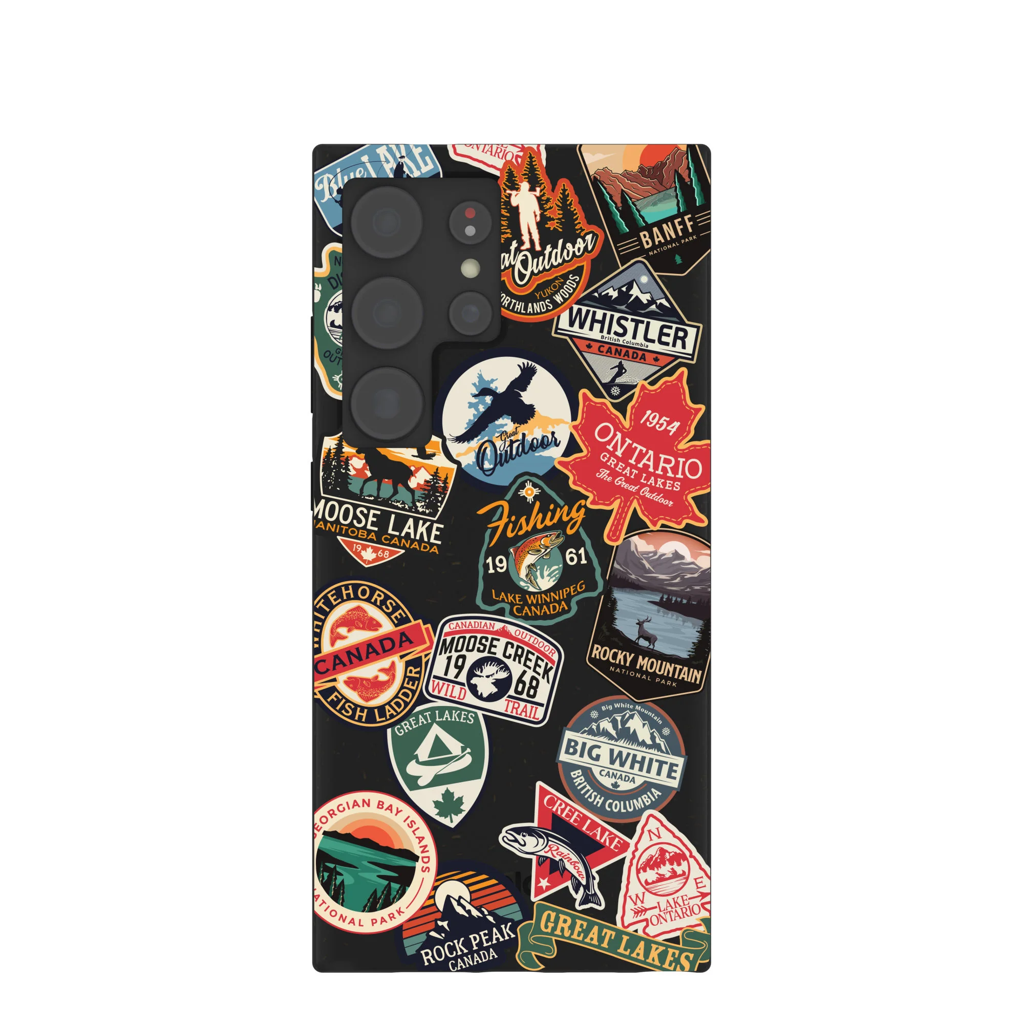 Black Canadian Stickers Samsung Galaxy S24 Ultra Case