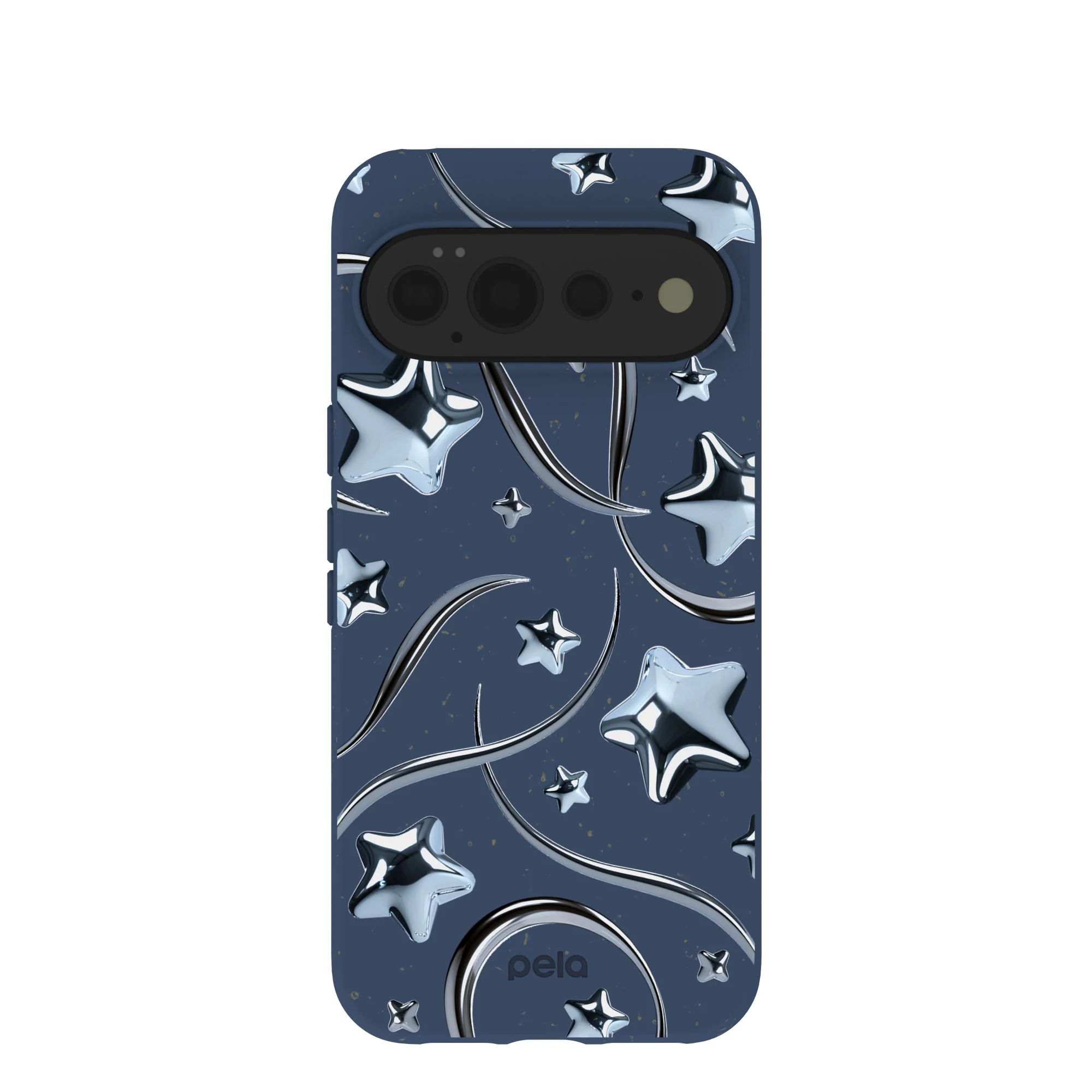 Navy Blue Chrome Stars Google Pixel 11 Pro XL Case