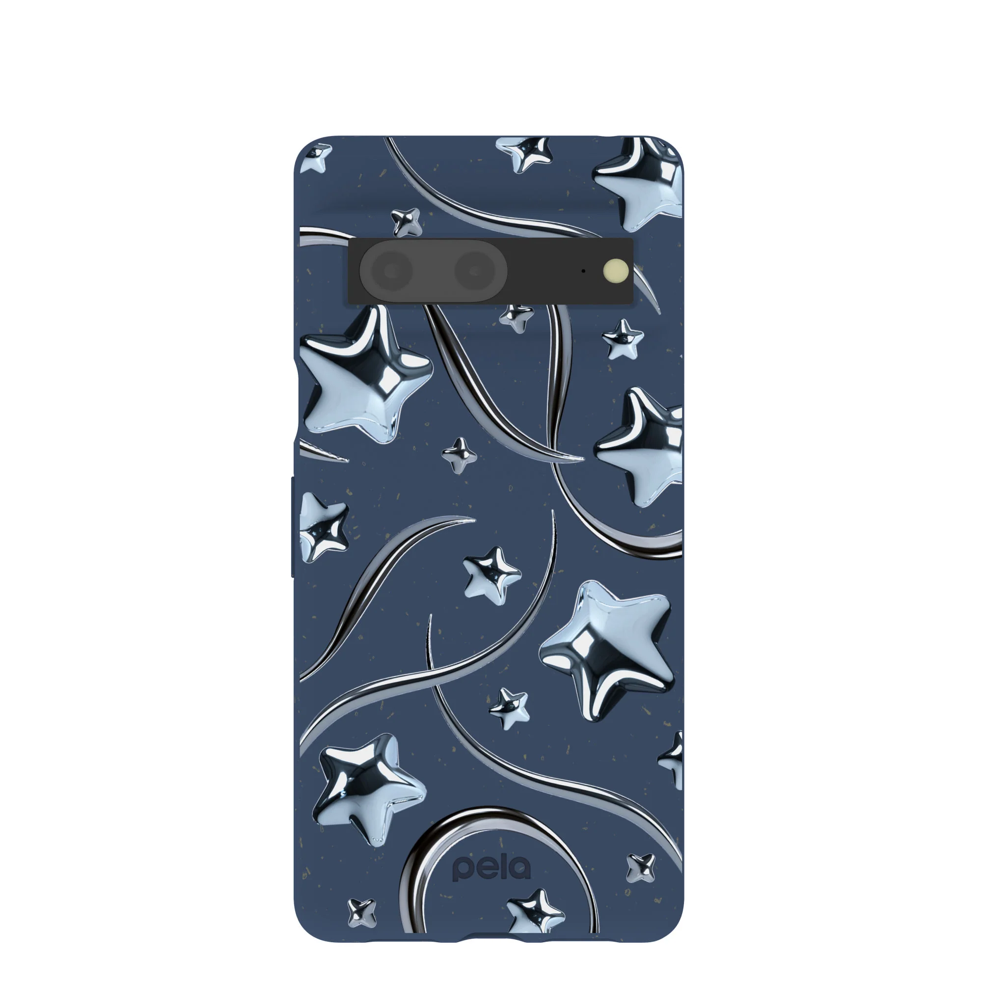 Navy Blue Chrome Stars Google Pixel 7 Case