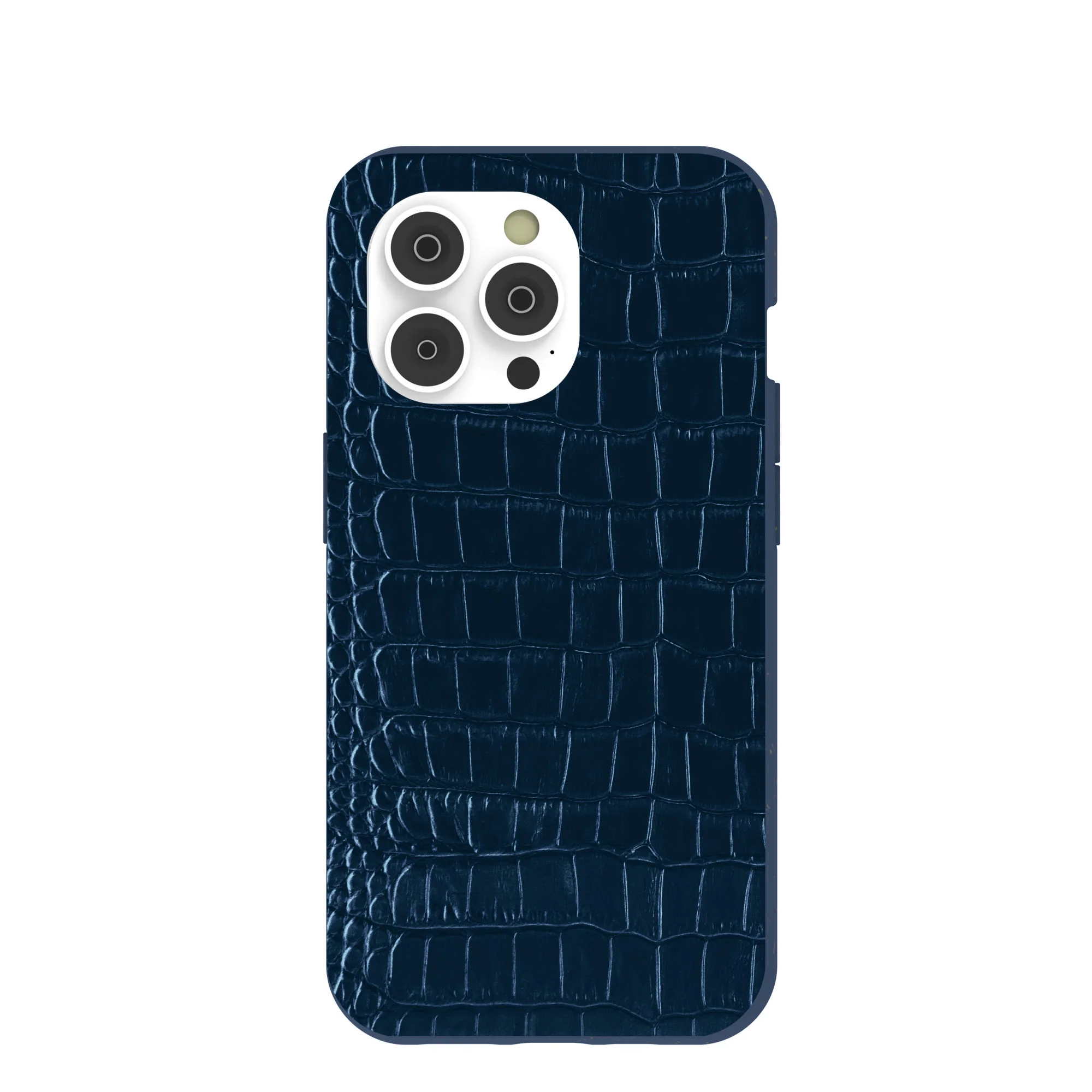 Navy Blue Croc iPhone 14 Pro Case