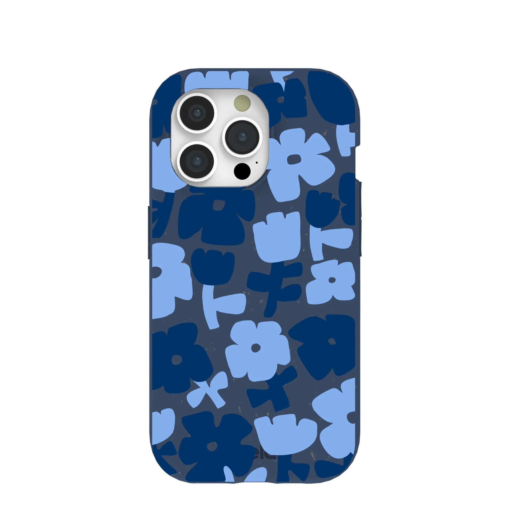 Navy Blue Daydream Blooms iPhone 15 Pro Case