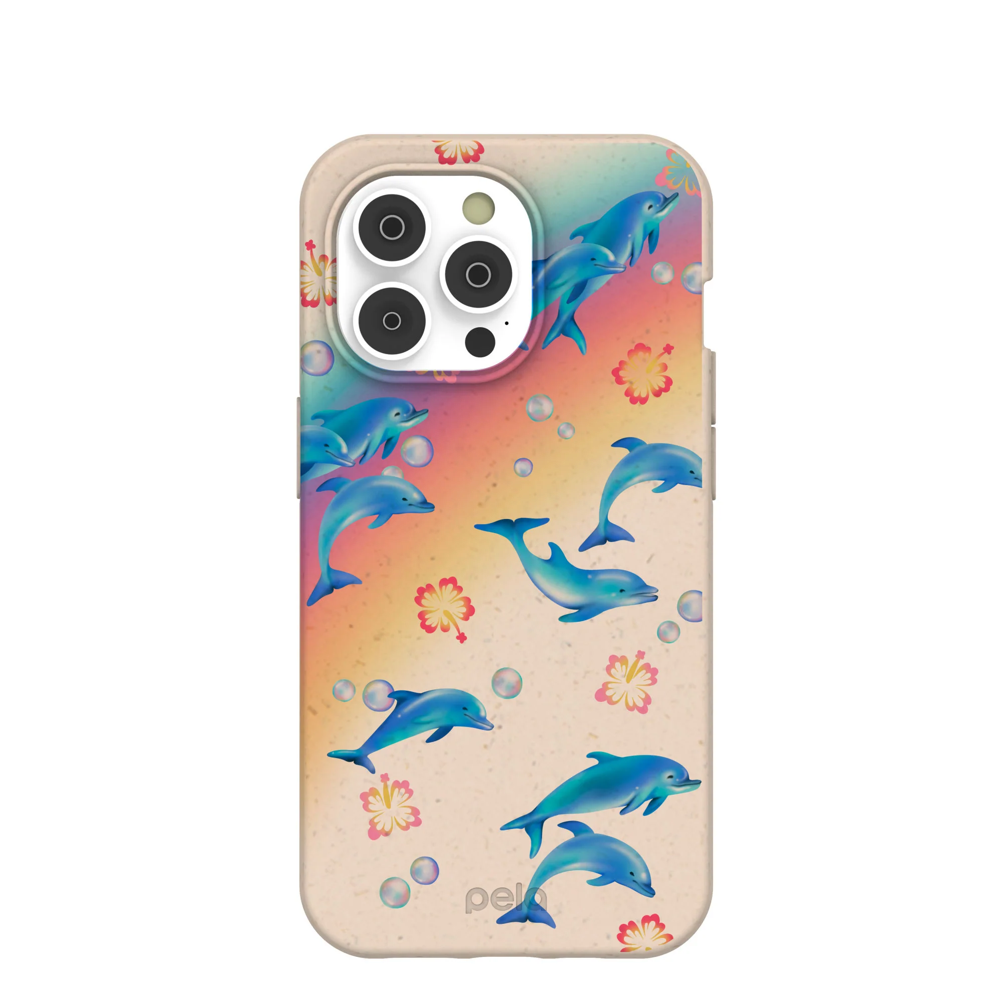Seashell Dolphin Sunset iPhone 14 Pro Case