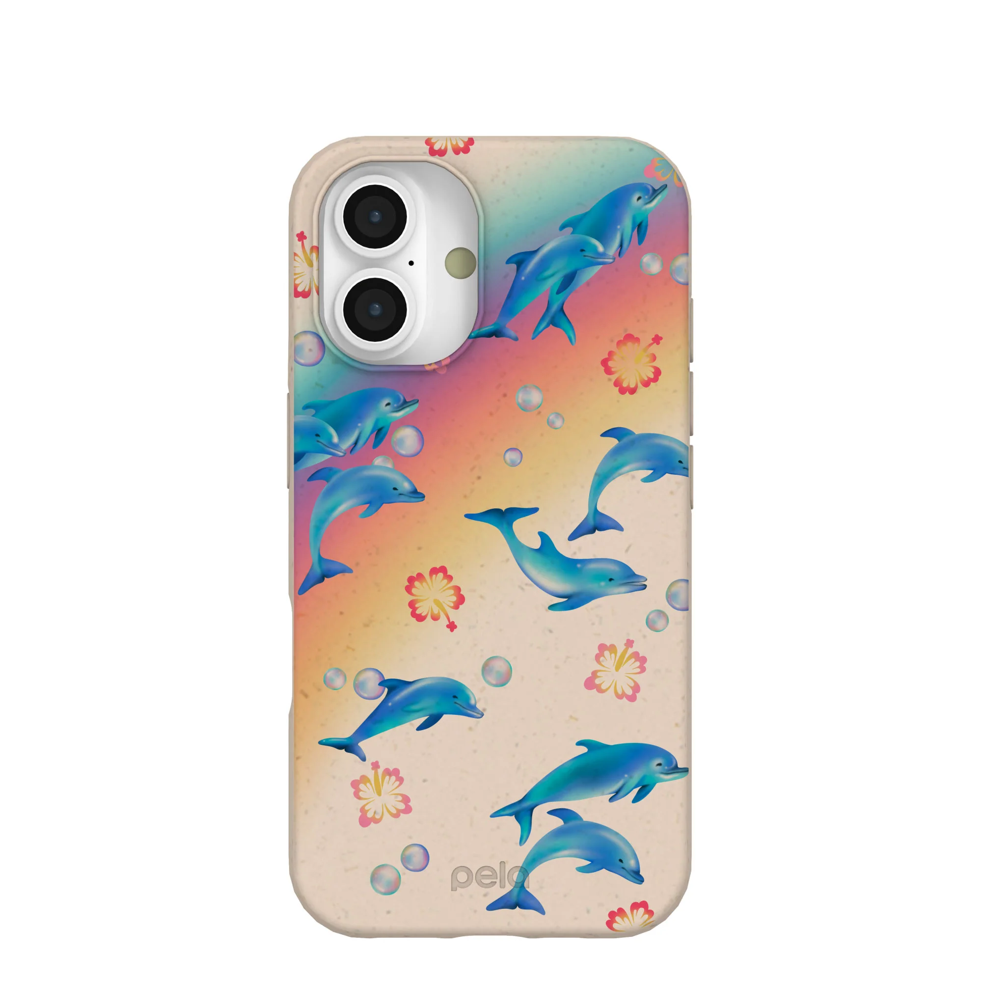 Seashell Dolphin Sunset iPhone 16 Case