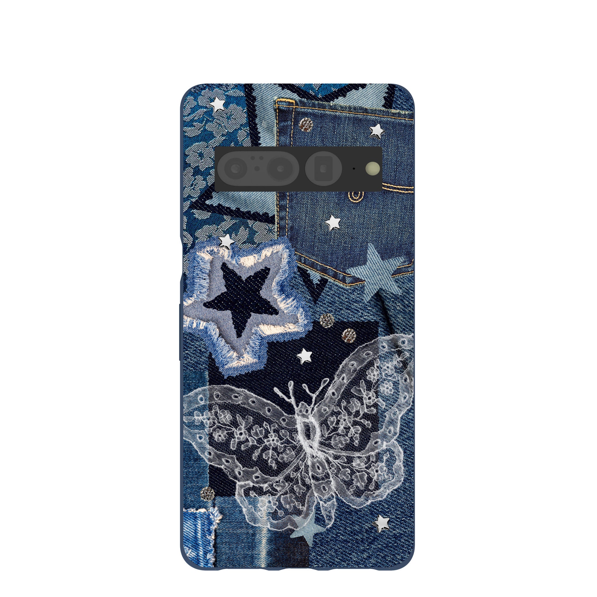 Navy Blue Double Denim Google Pixel 7 Pro Case