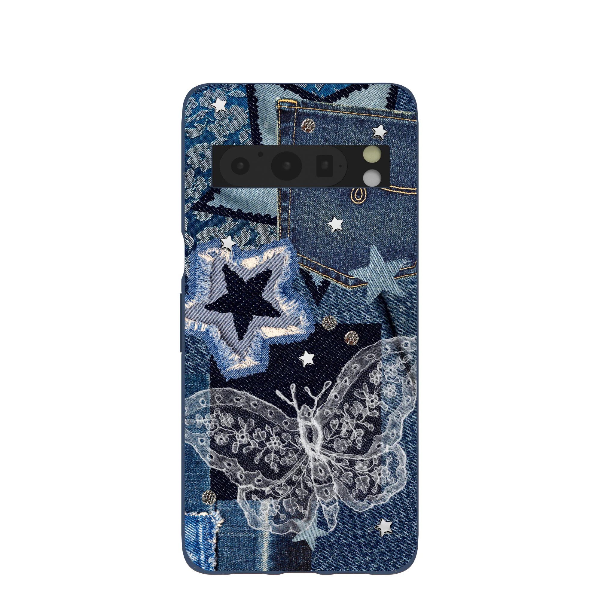 Navy Blue Double Denim Google Pixel 8 Pro Case