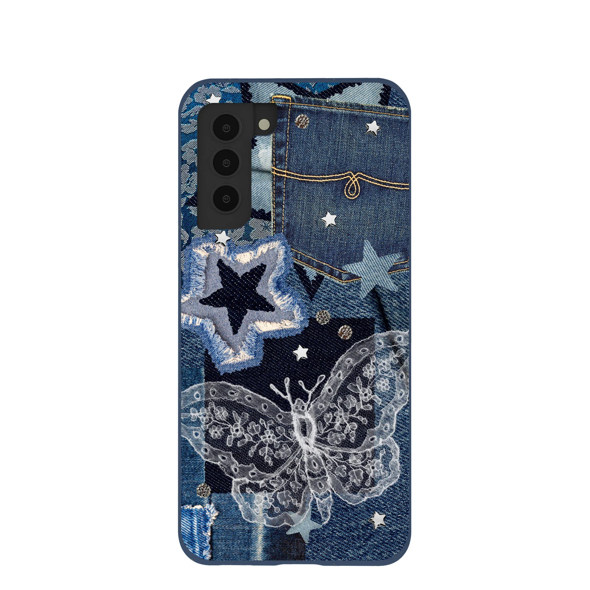 Navy Blue Double Denim Samsung Galaxy S21 Case