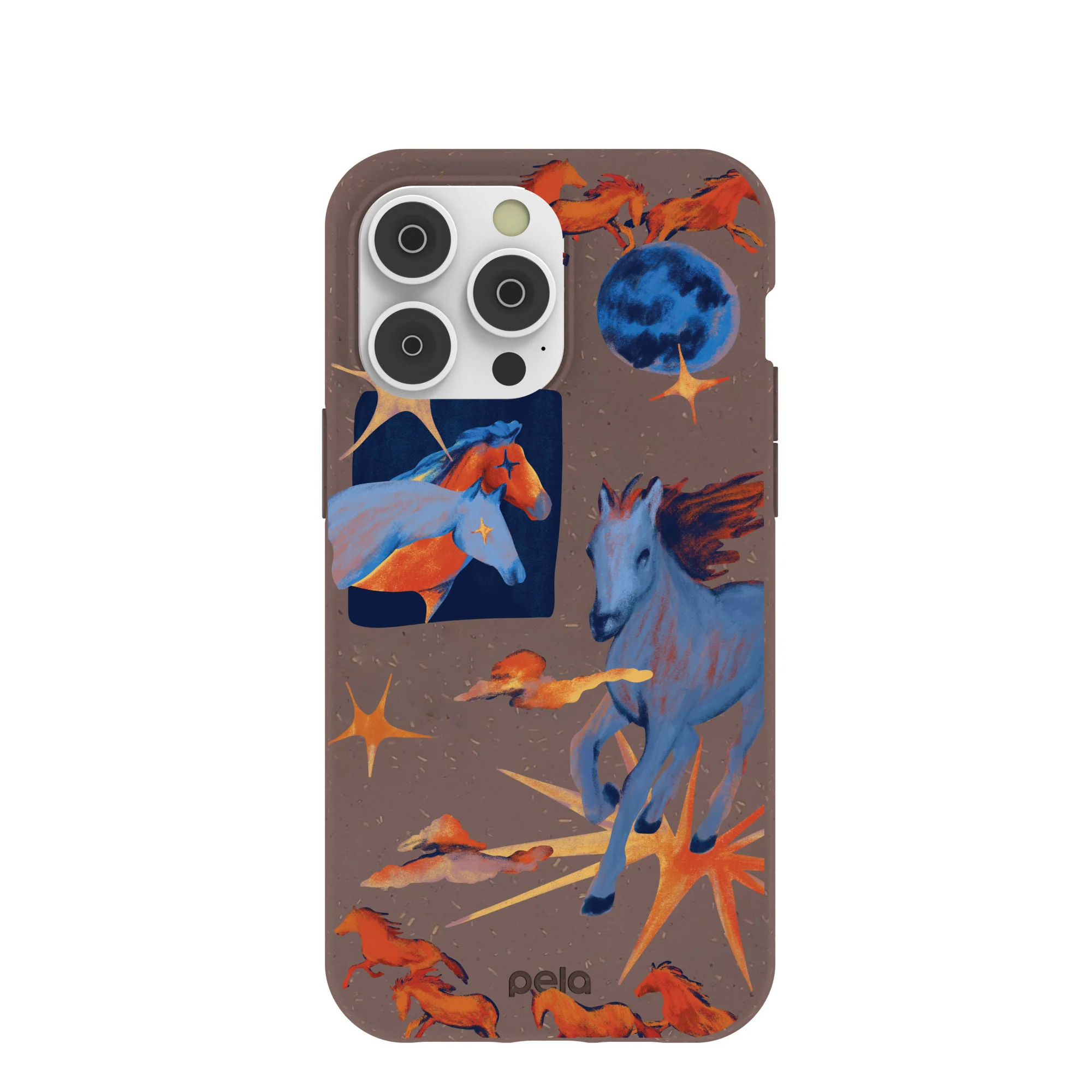 Chocolate Brown Horse Dreamers iPhone 14 Pro Max Case