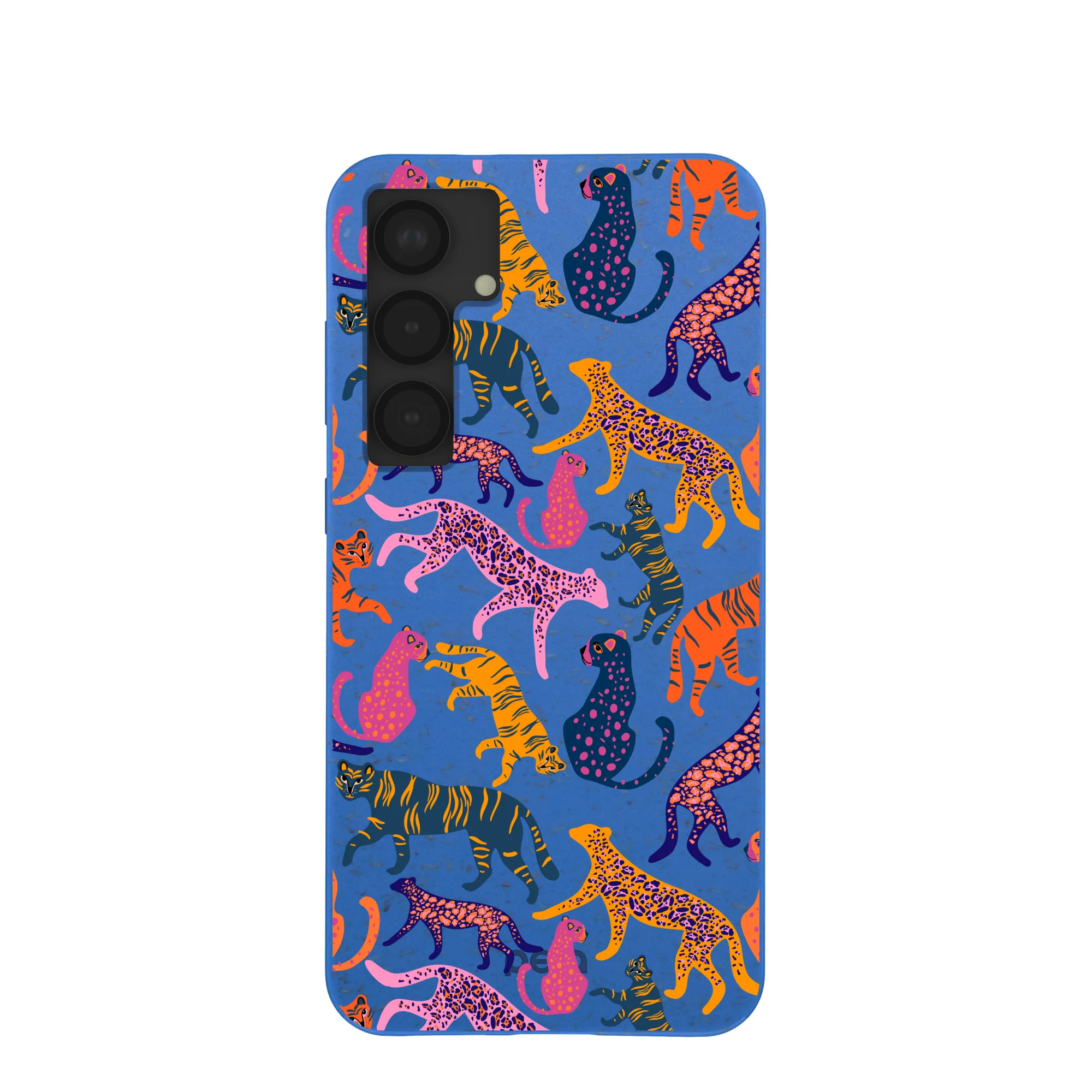 Electric Blue Jungle Cat Samsung Galaxy S25+(Plus) Case