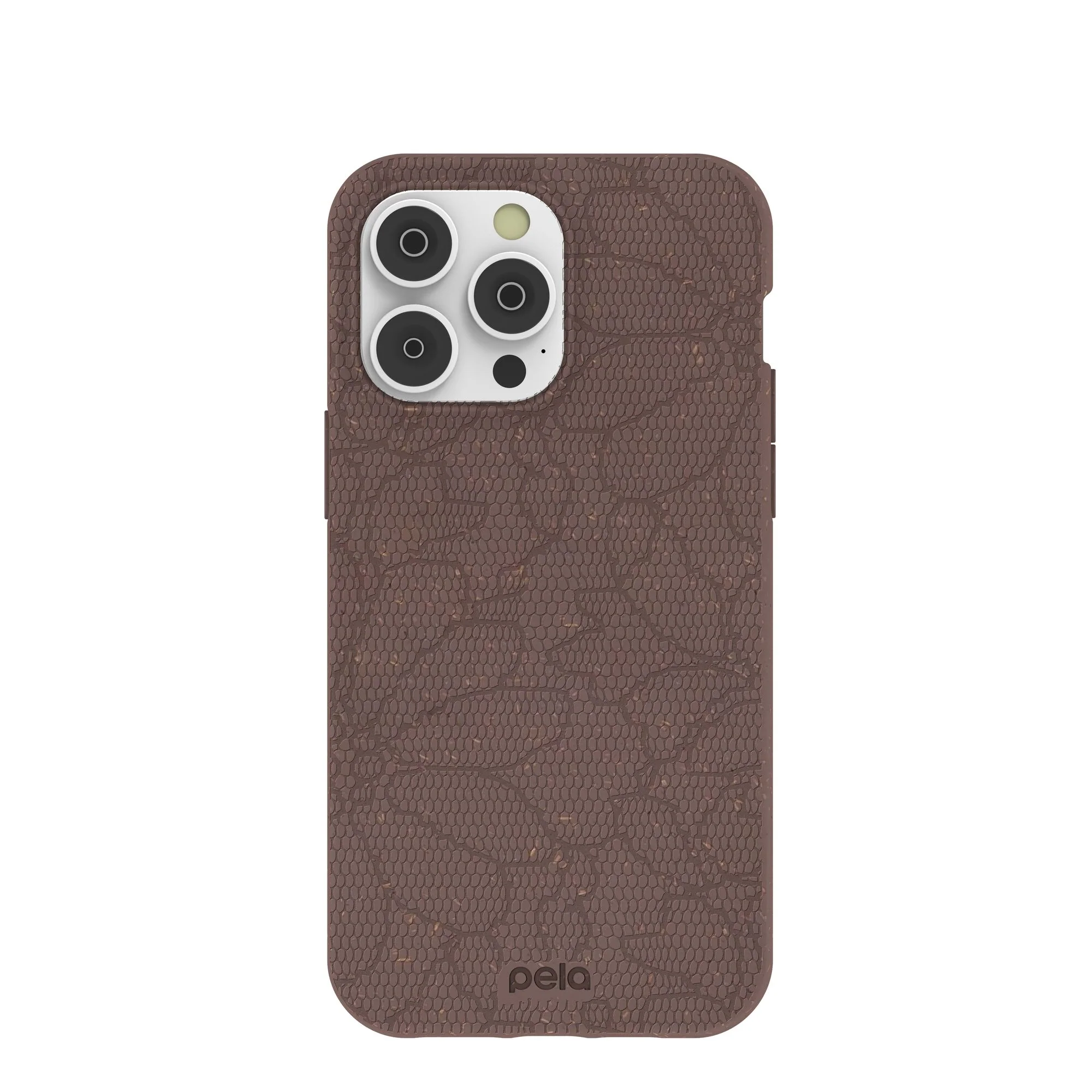 Chocolate Brown Lace Botanica iPhone 14 Pro Max Case