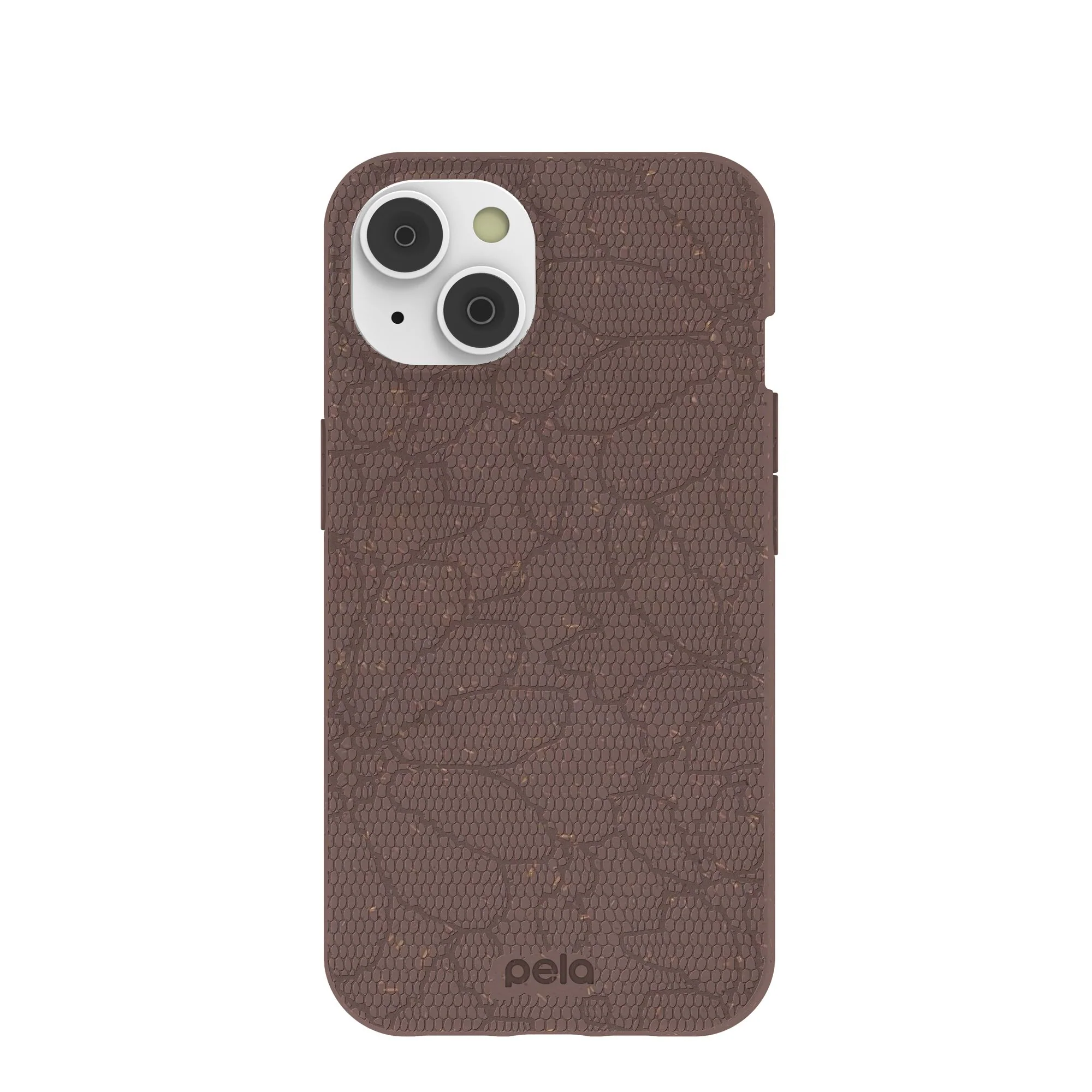Chocolate Brown Lace Botanica iPhone 14 Case