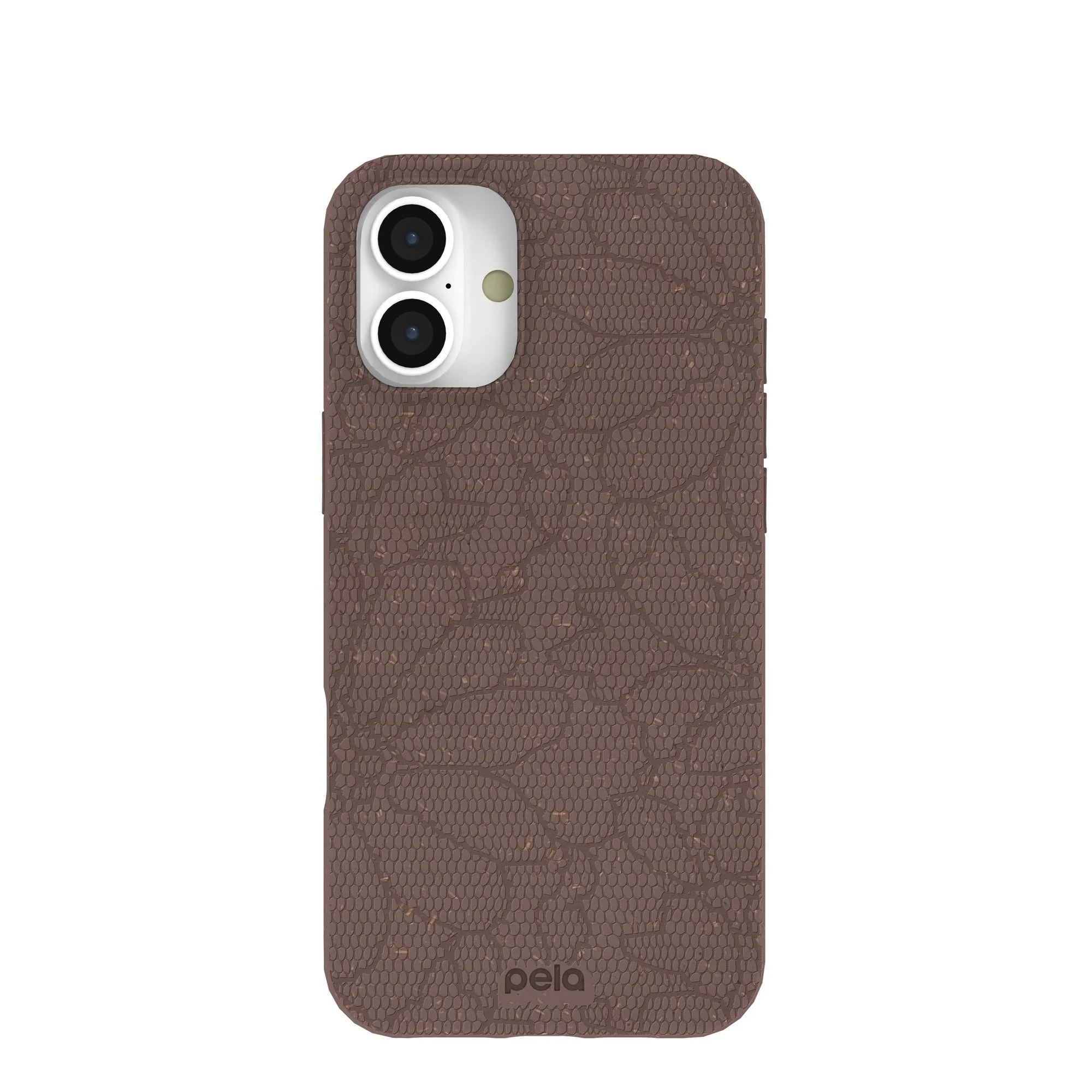 Chocolate Brown Lace Botanica iPhone 16 Plus Case