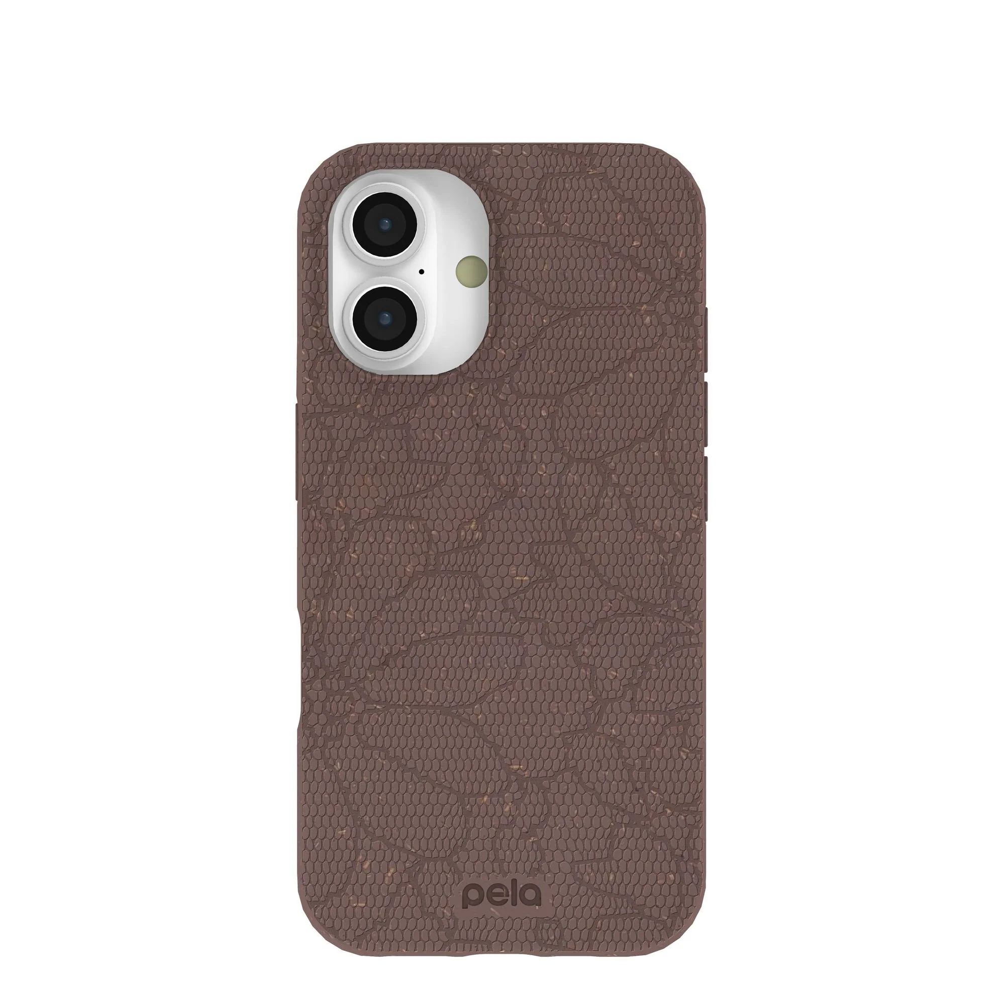 Chocolate Brown Lace Botanica iPhone 16 Case