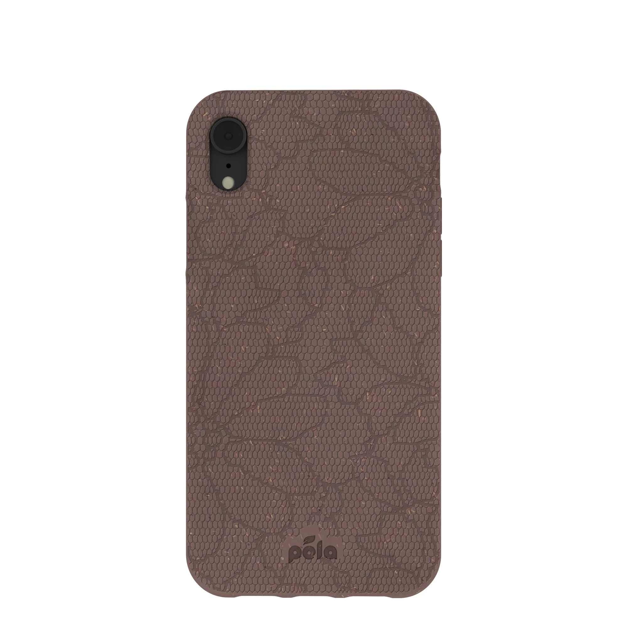 Chocolate Brown Lace Botanica iPhone XR Case