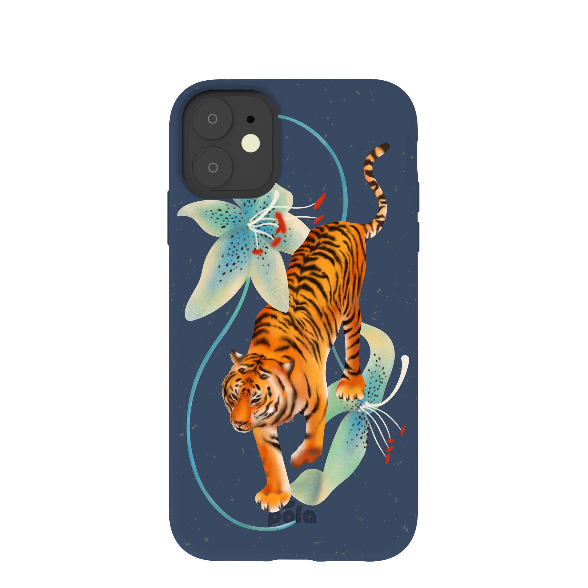 Navy Blue Lucky Tiger iPhone 11 Case
