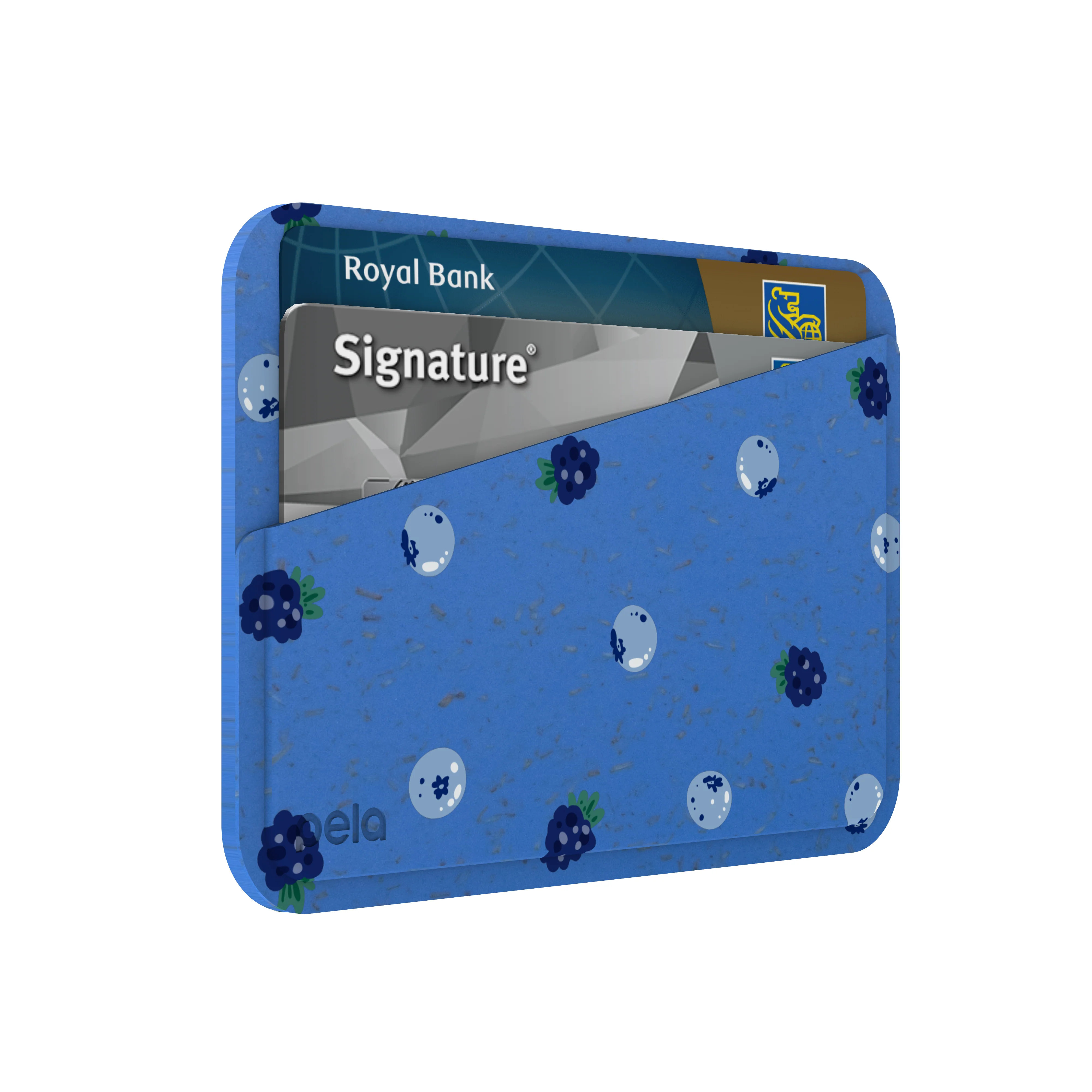 Electric Blue Black and Blue Mini Wallet