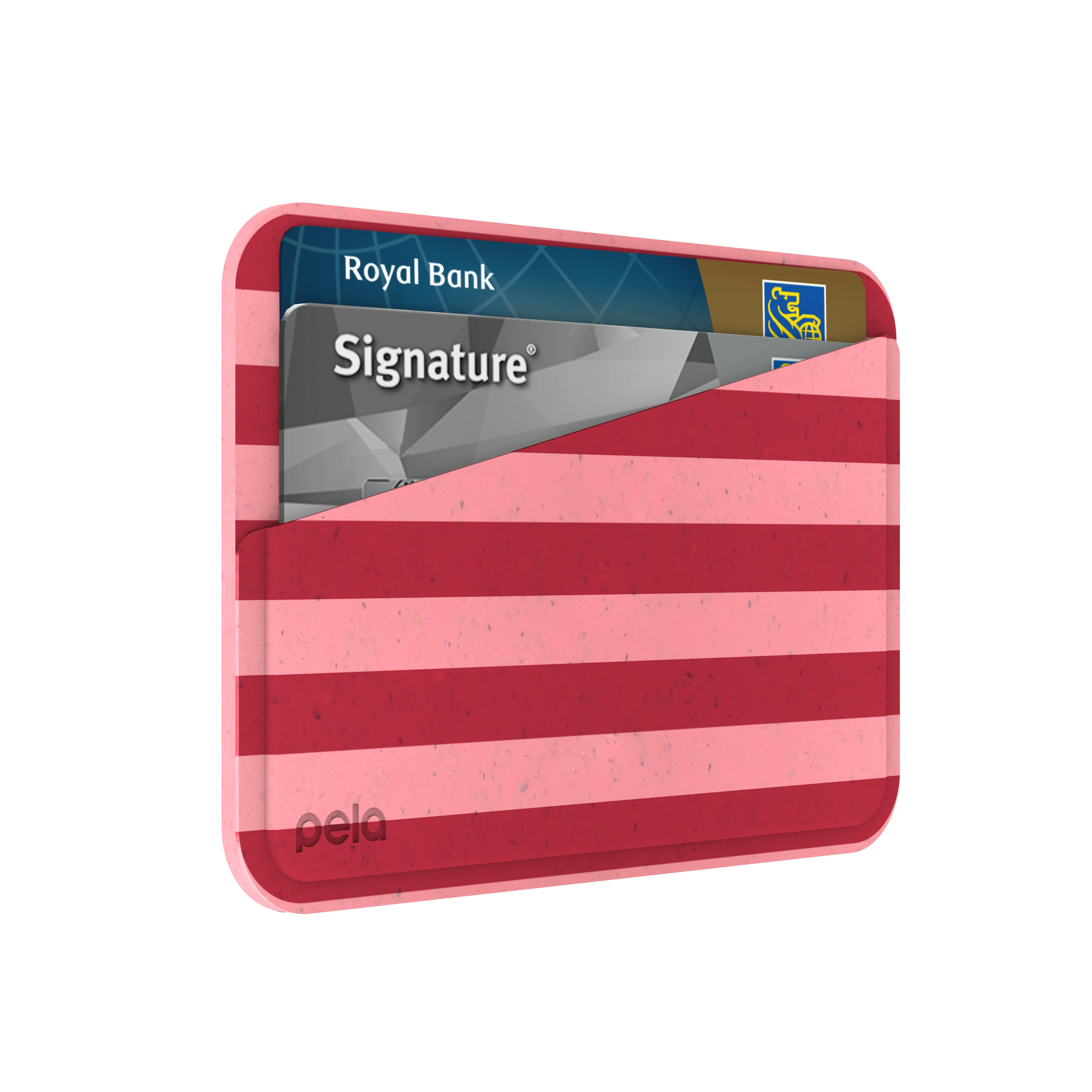 Bubblegum Pink Cherry Stripes Mini Wallet