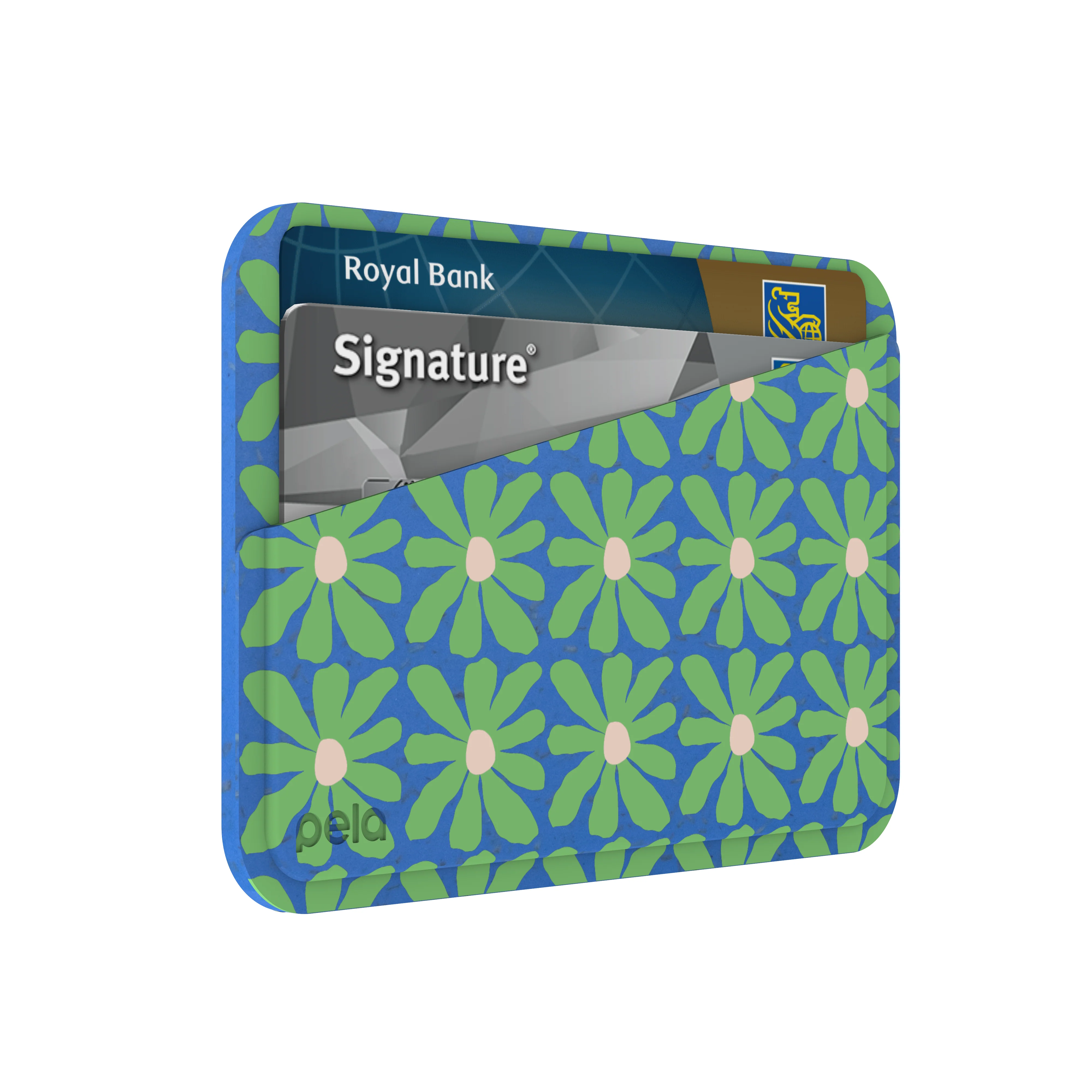 Electric Blue Flower Child Mini Wallet