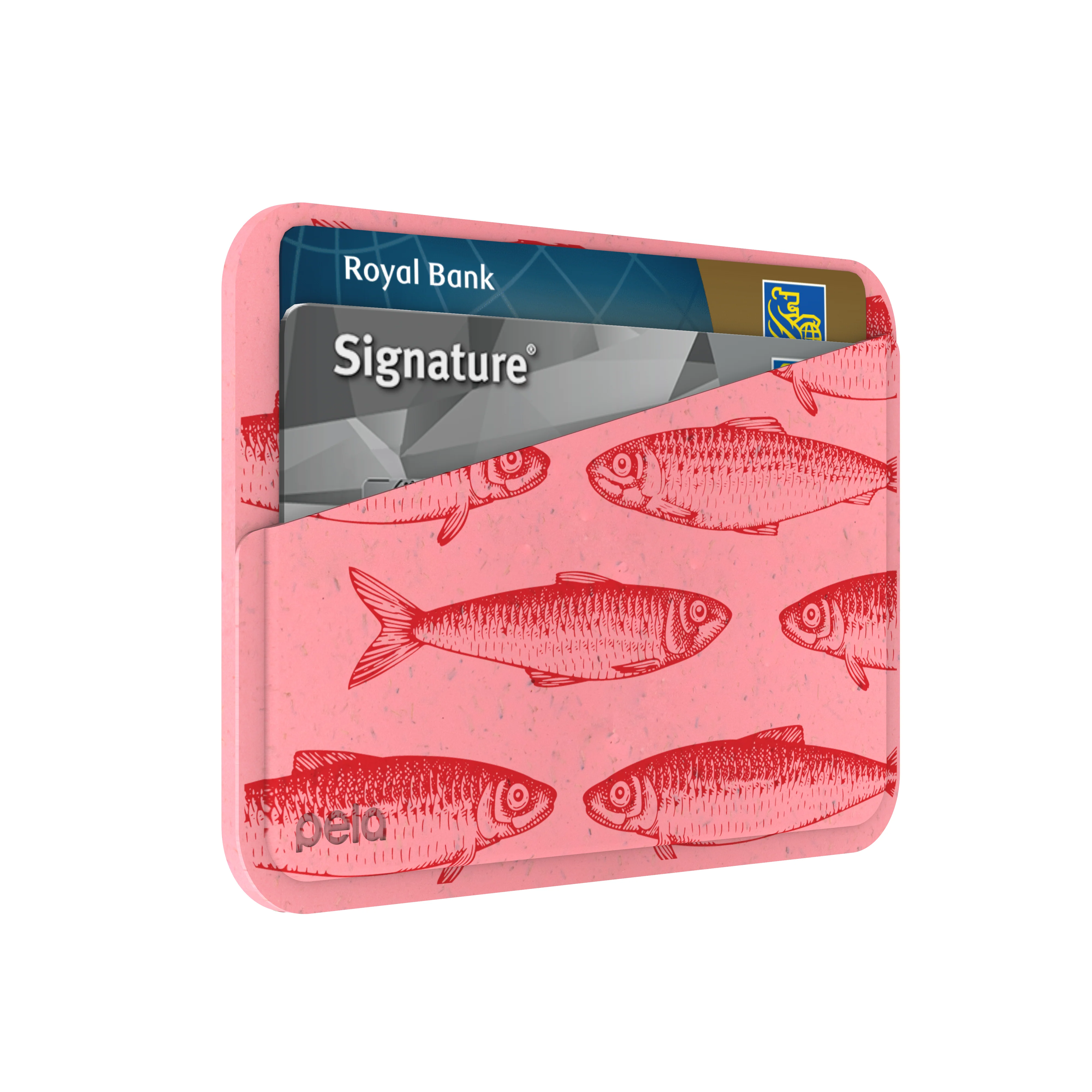 Bubblegum Pink Sardine Stream Mini Wallet