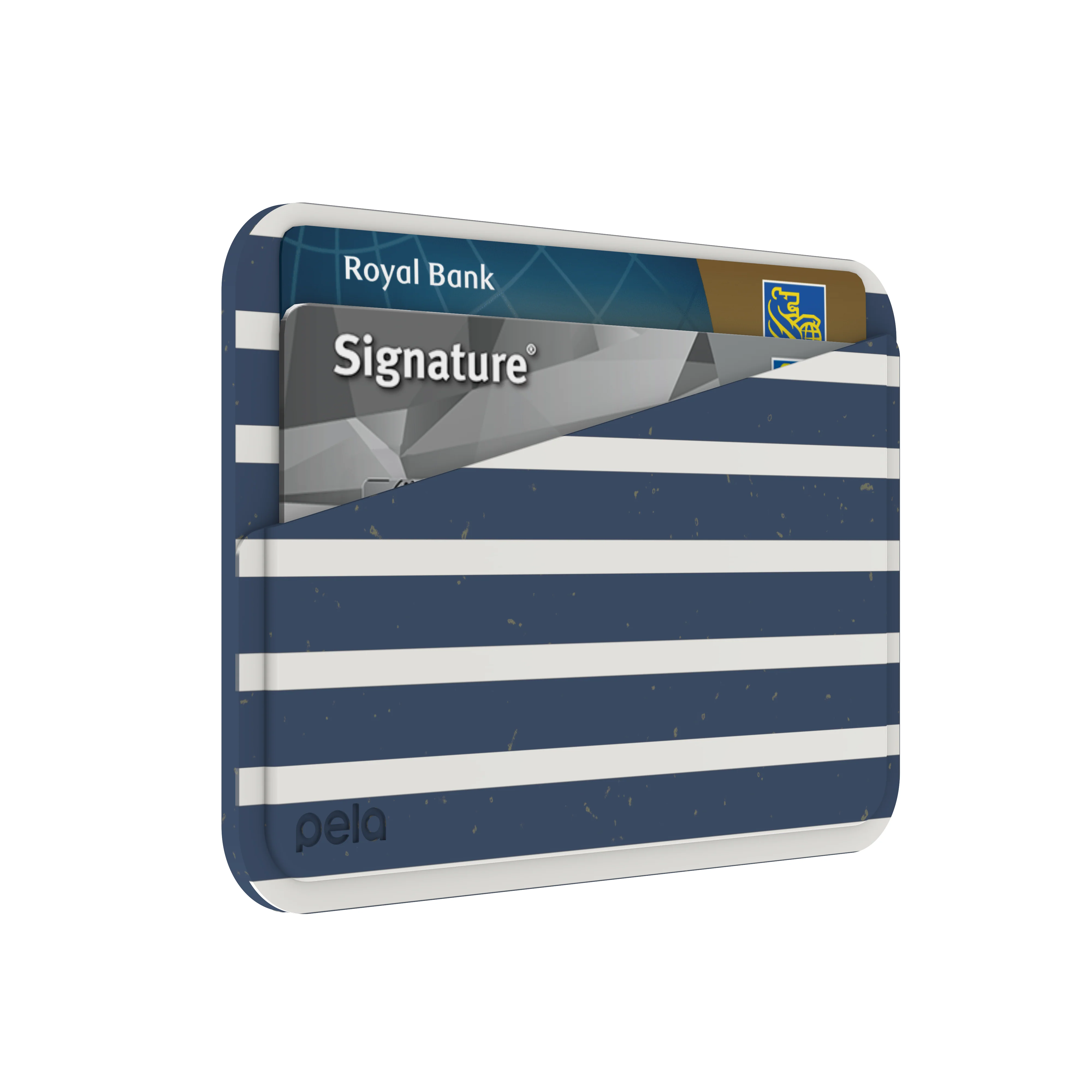 Navy Blue Sailor Stripes Mini Wallet