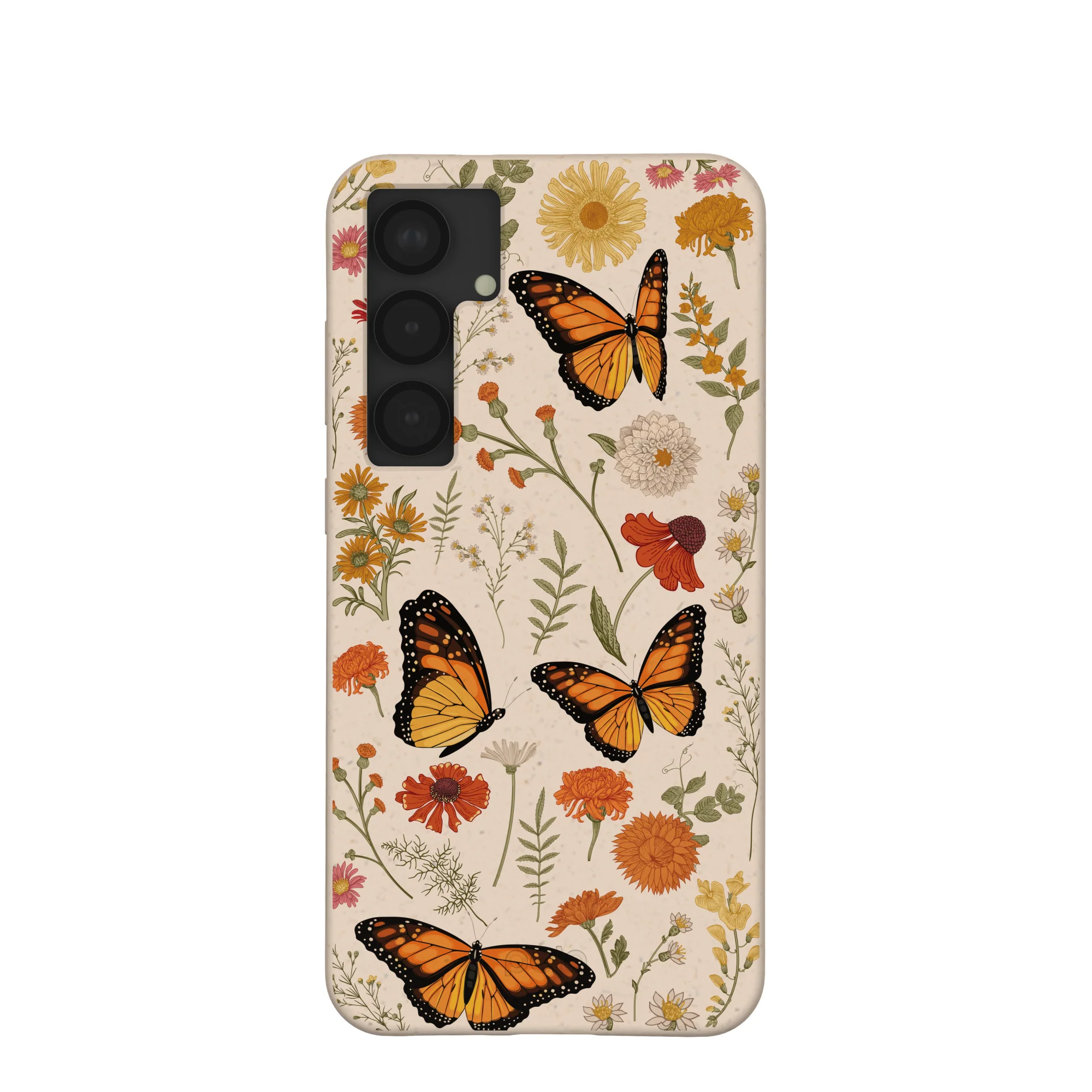 Seashell Monarch Butterfly Samsung Galaxy S25+(Plus) Case