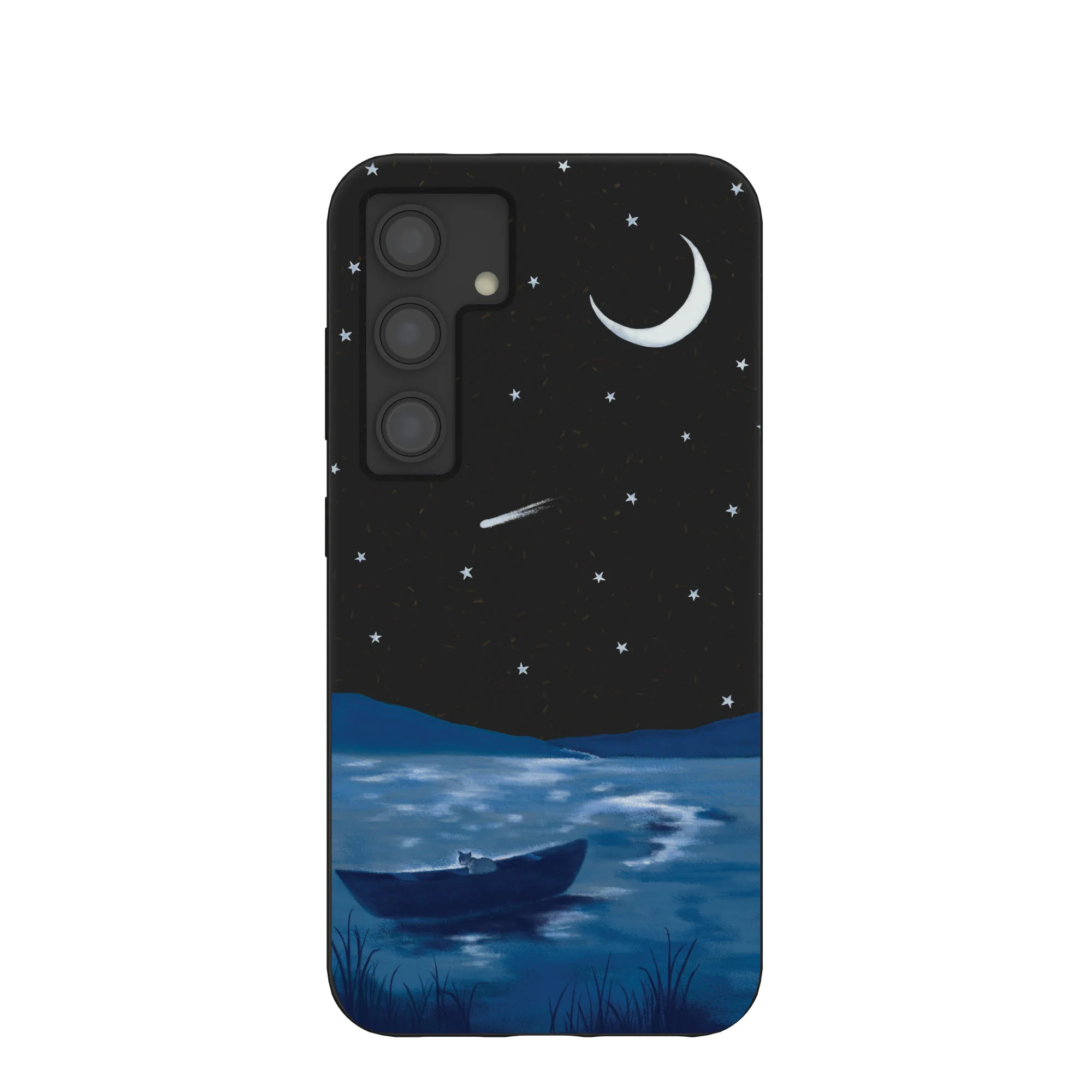 Black Moonlight Lake Samsung Galaxy S24 Case