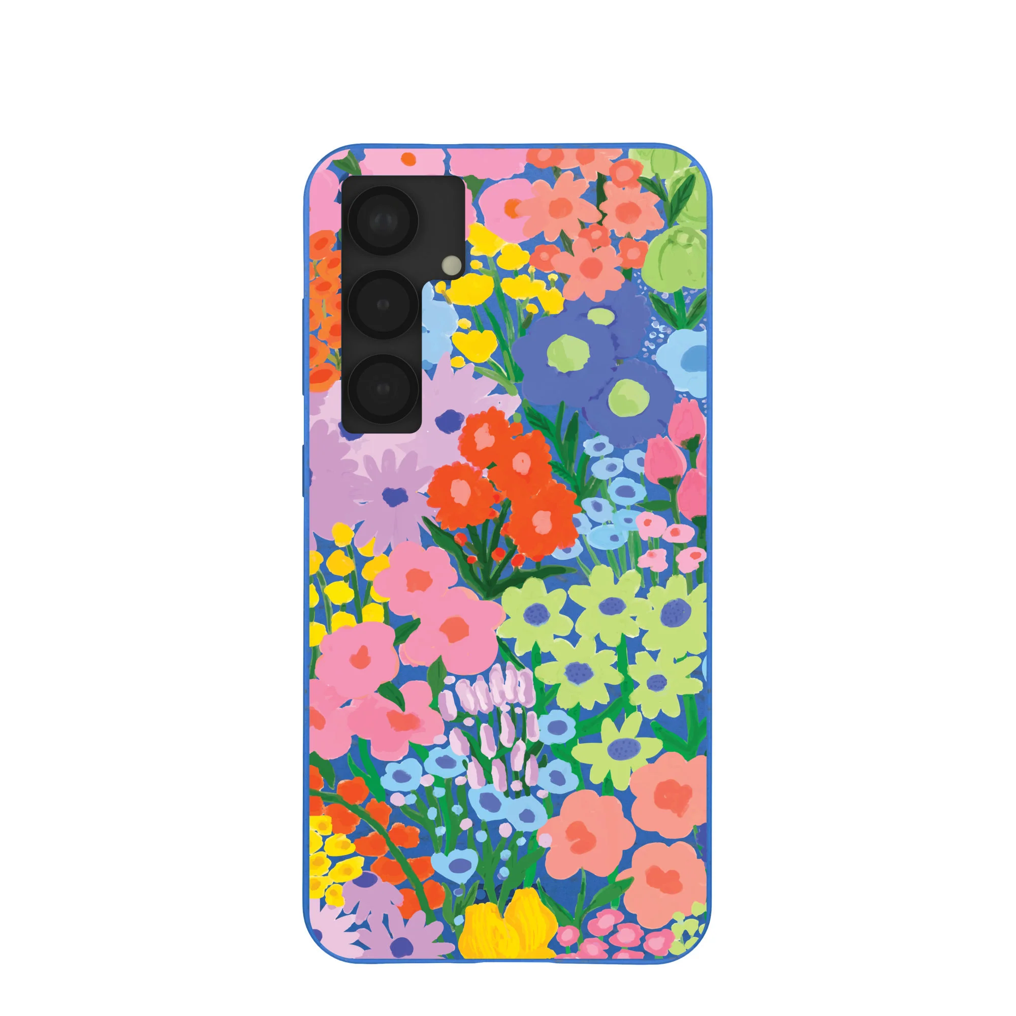 Electric Blue Painted Garden Samsung Galaxy S25+(Plus) Case