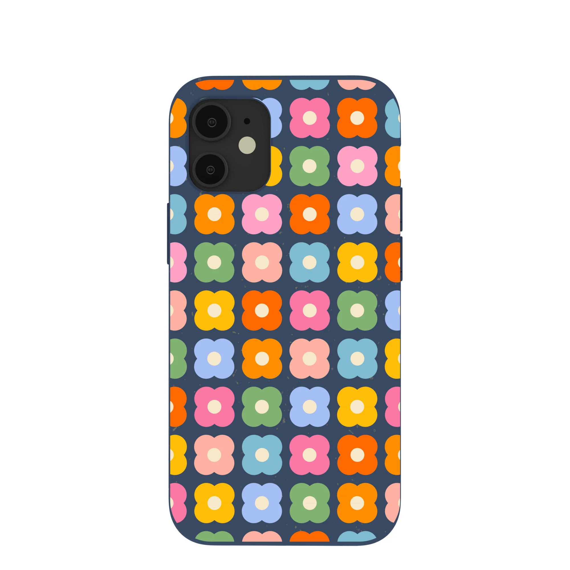 Navy Blue Petal Pop iPhone 12 Mini Case