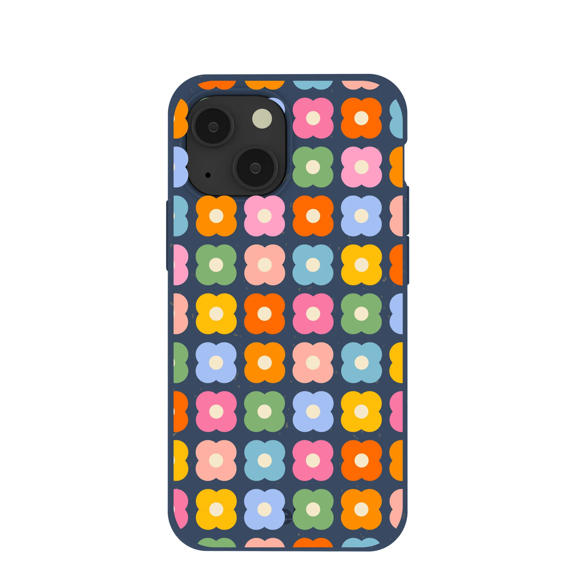 Navy Blue Petal Pop iPhone 13 Mini Case