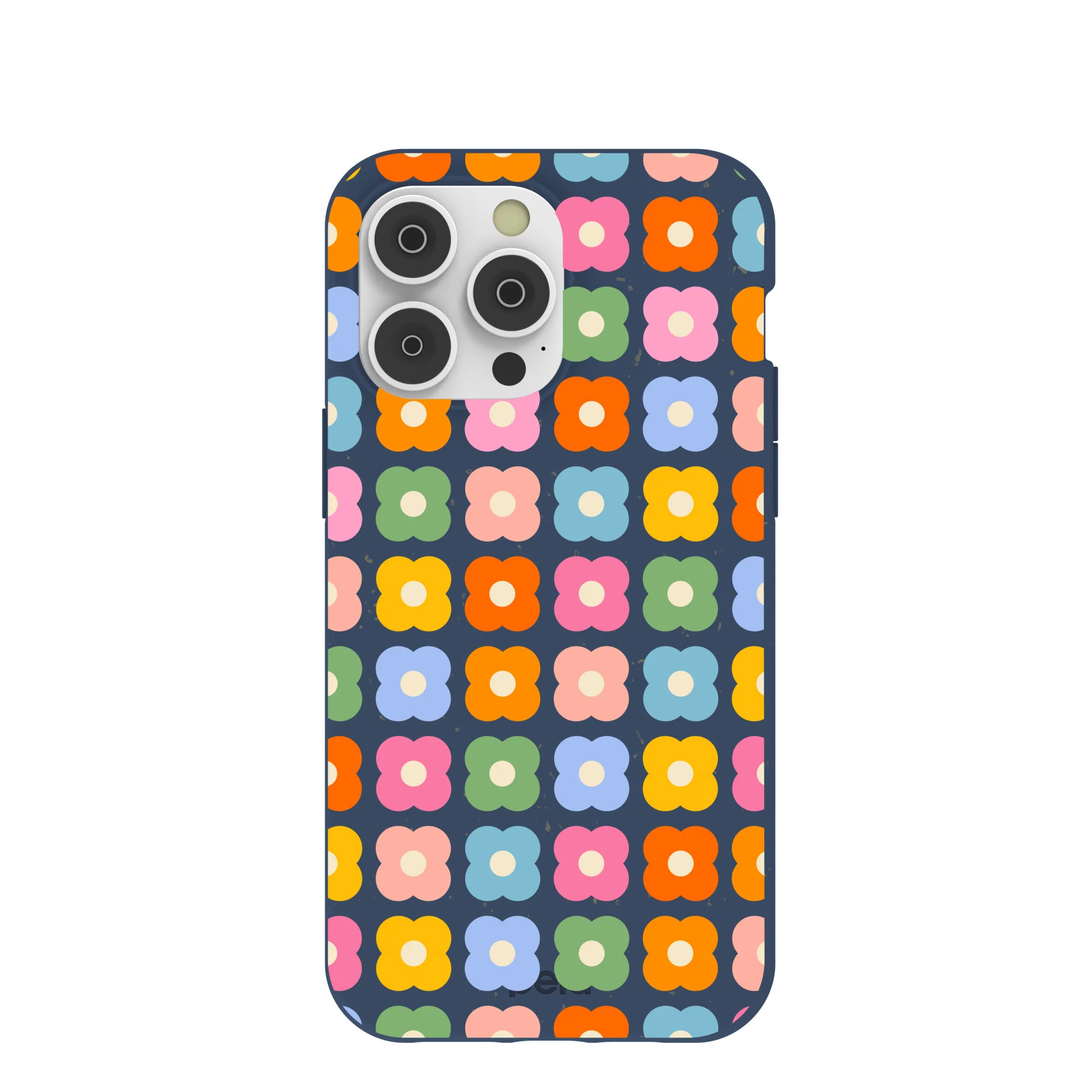 Navy Blue Petal Pop iPhone 14 Pro Max Case