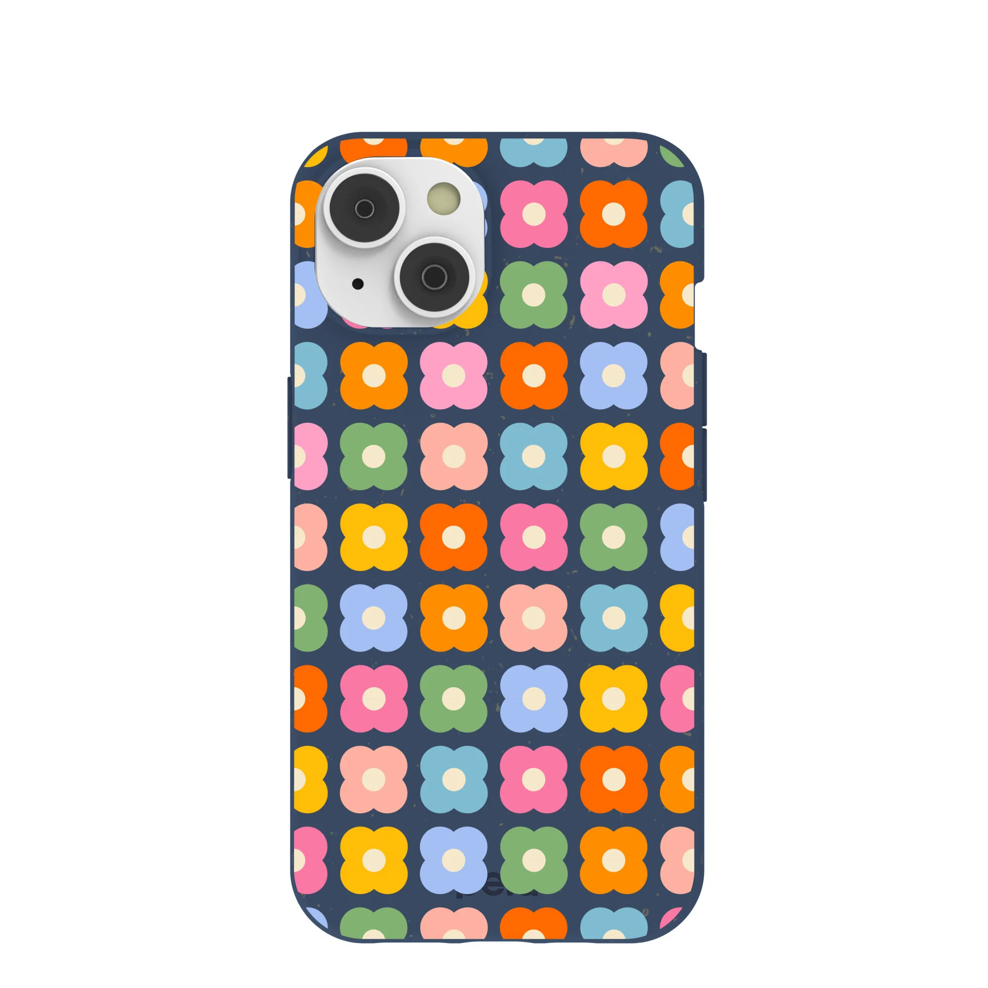 Navy Blue Petal Pop iPhone 14 Case