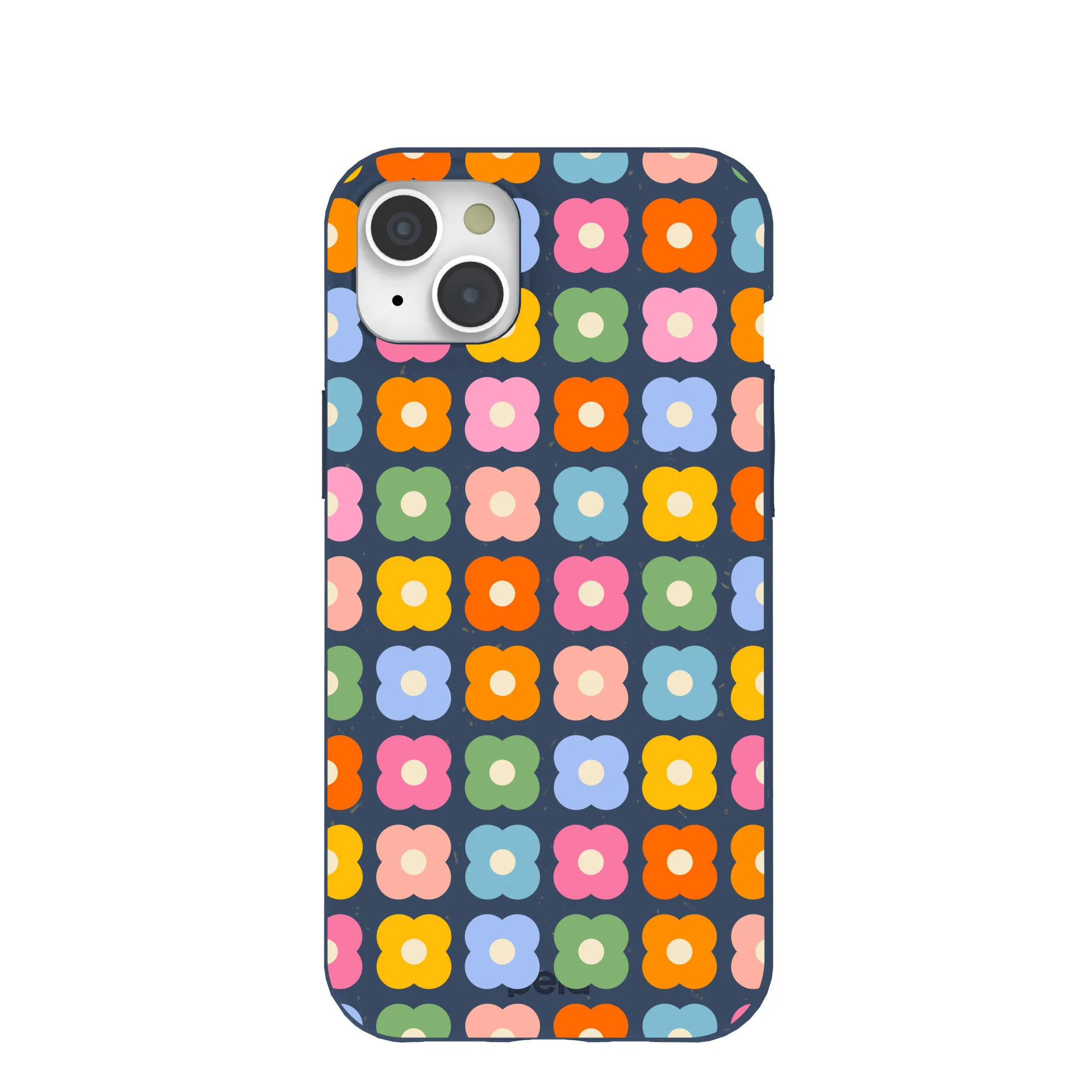 Navy Blue Petal Pop iPhone 15 Plus Case