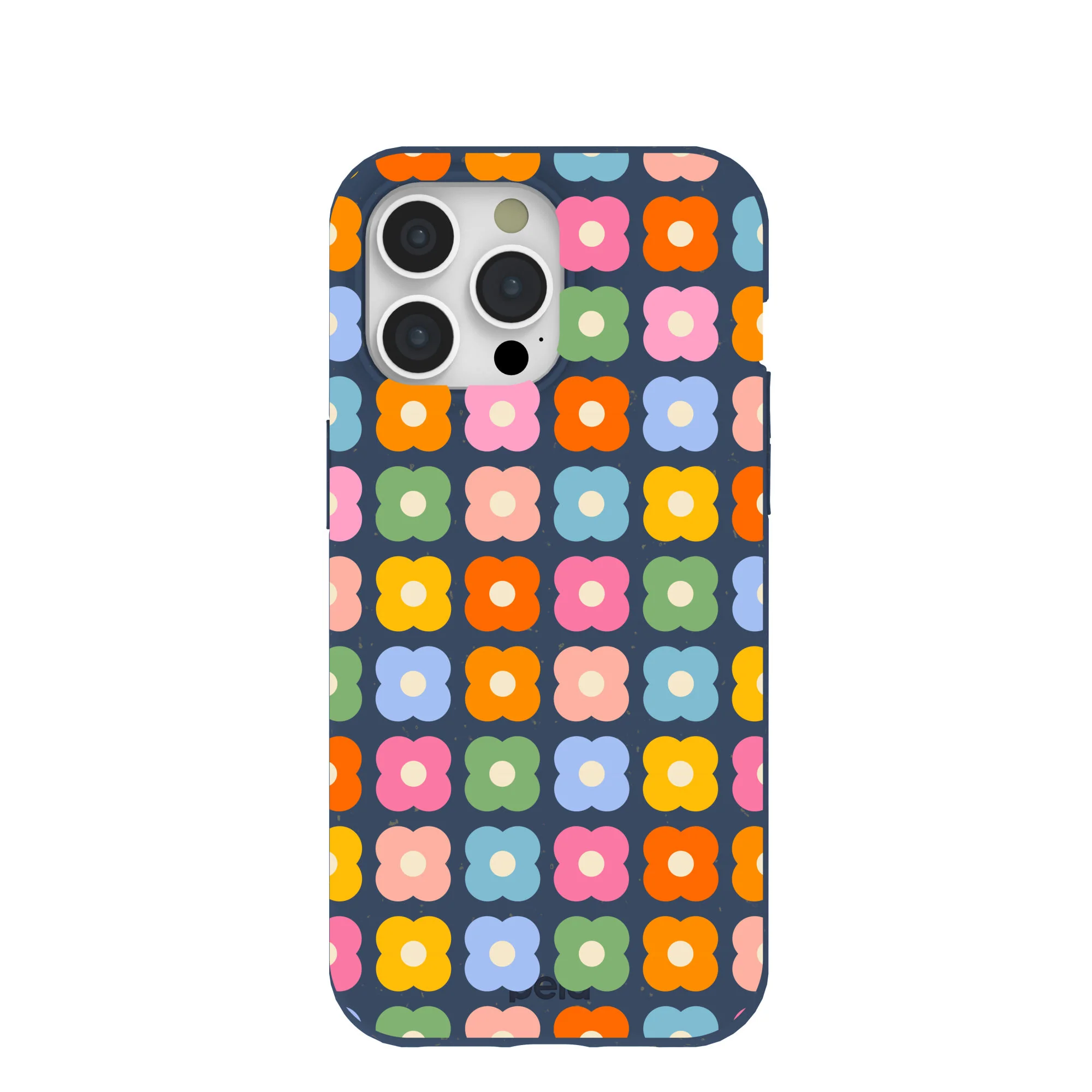Navy Blue Petal Pop iPhone 15 Pro Max Case