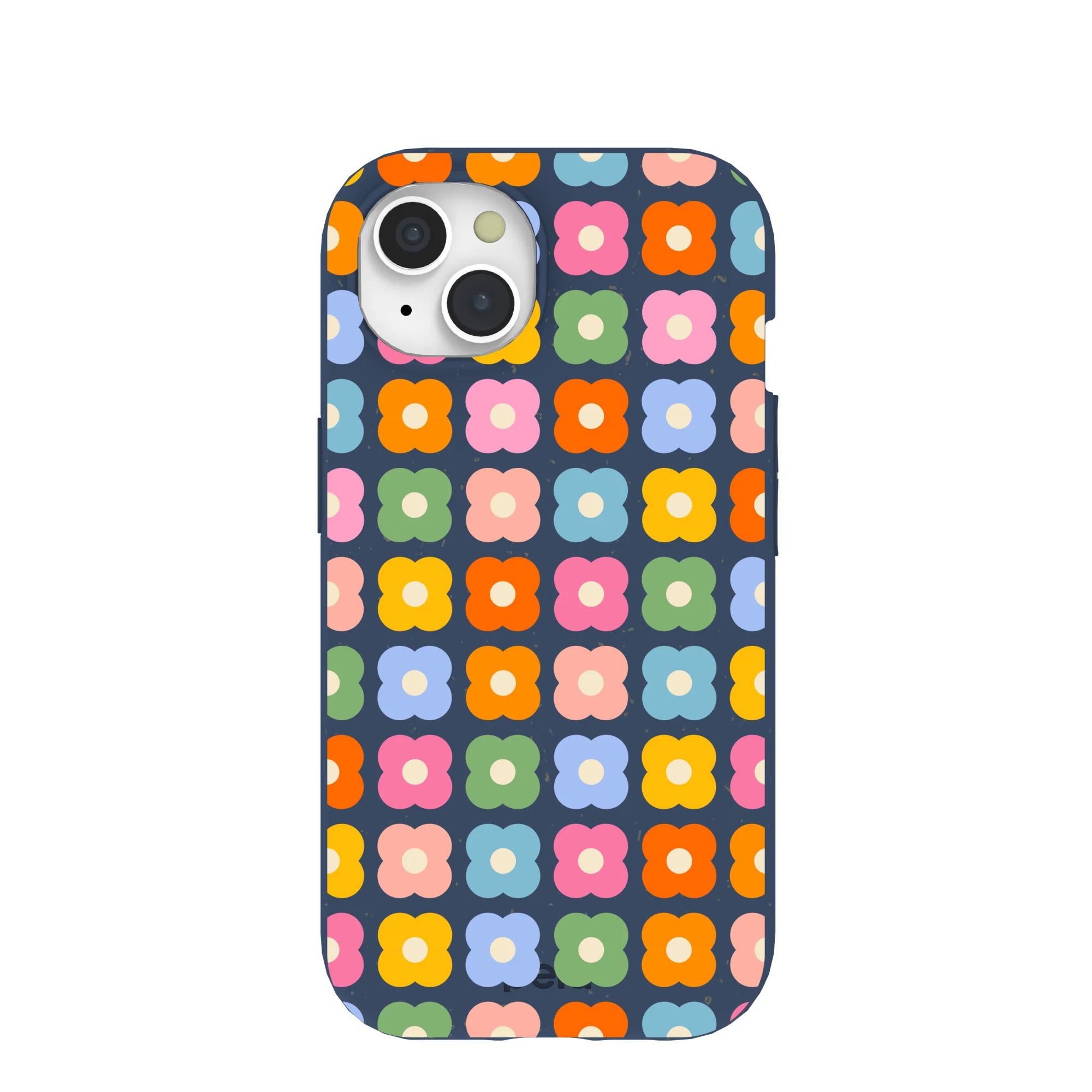 Navy Blue Petal Pop iPhone 15 Case