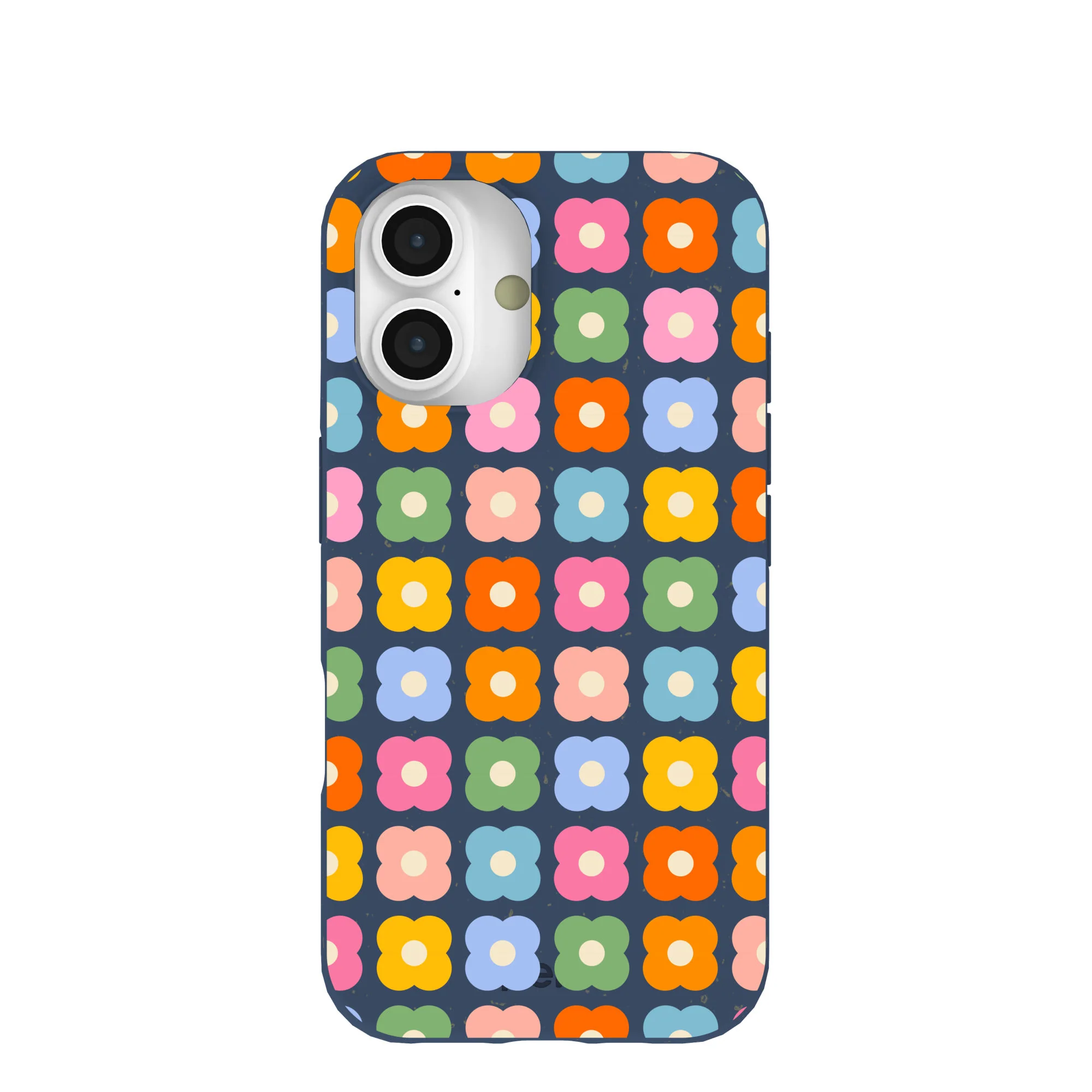 Navy Blue Petal Pop iPhone 16 Case