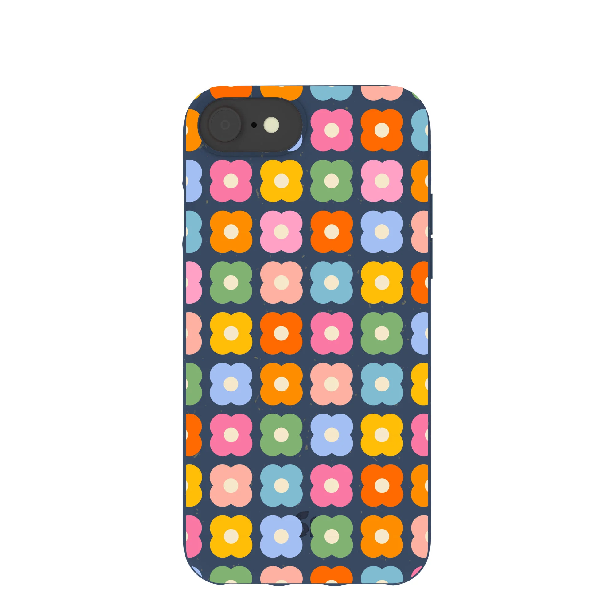 Navy Blue Petal Pop iPhone 6/6s/7/8/SE Case