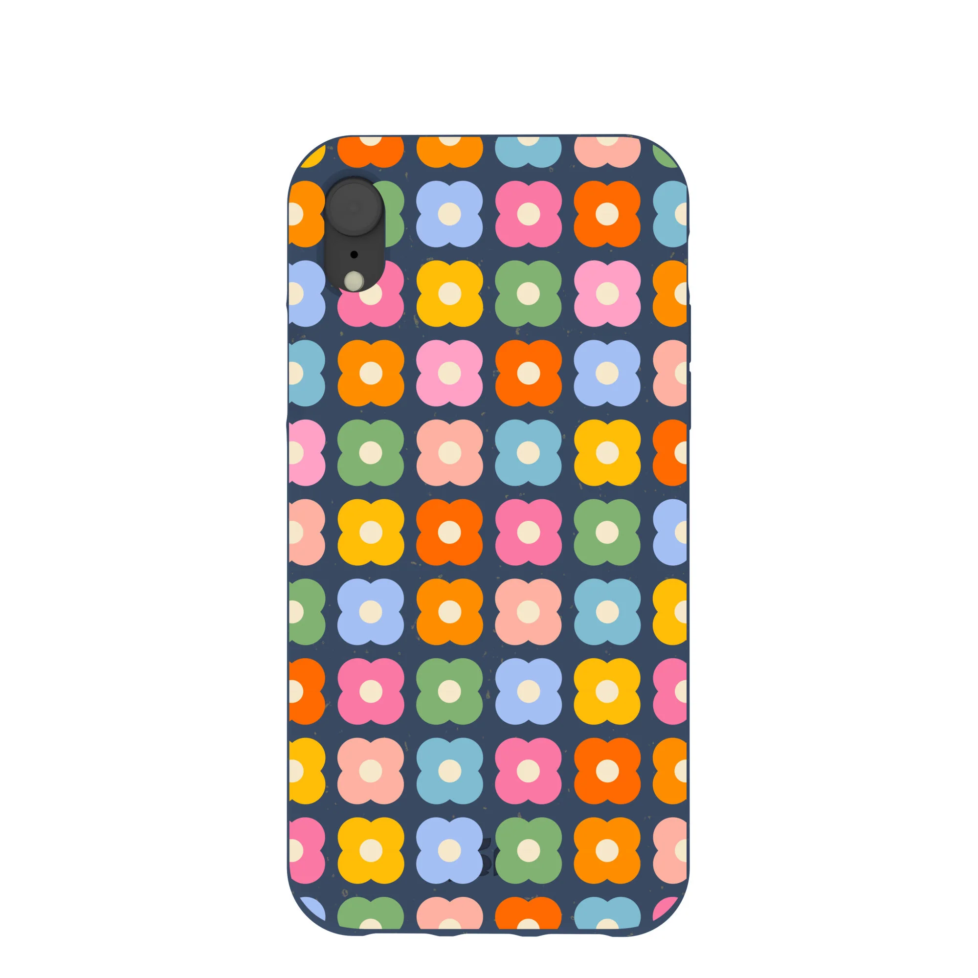 Navy Blue Petal Pop iPhone XR Case